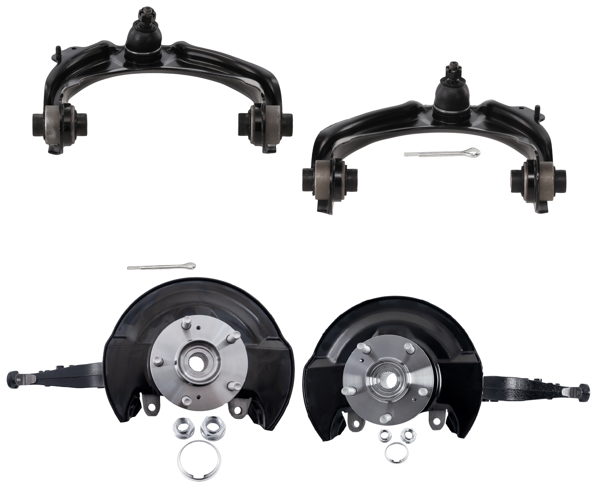 AM ACCORD 03-07 FRONT KNUCKLE RH AND LH 4 pc Kit w Control Arm SKU KIT 012925 C18 OEM 51450SDAA01-51450SECA01-51460S