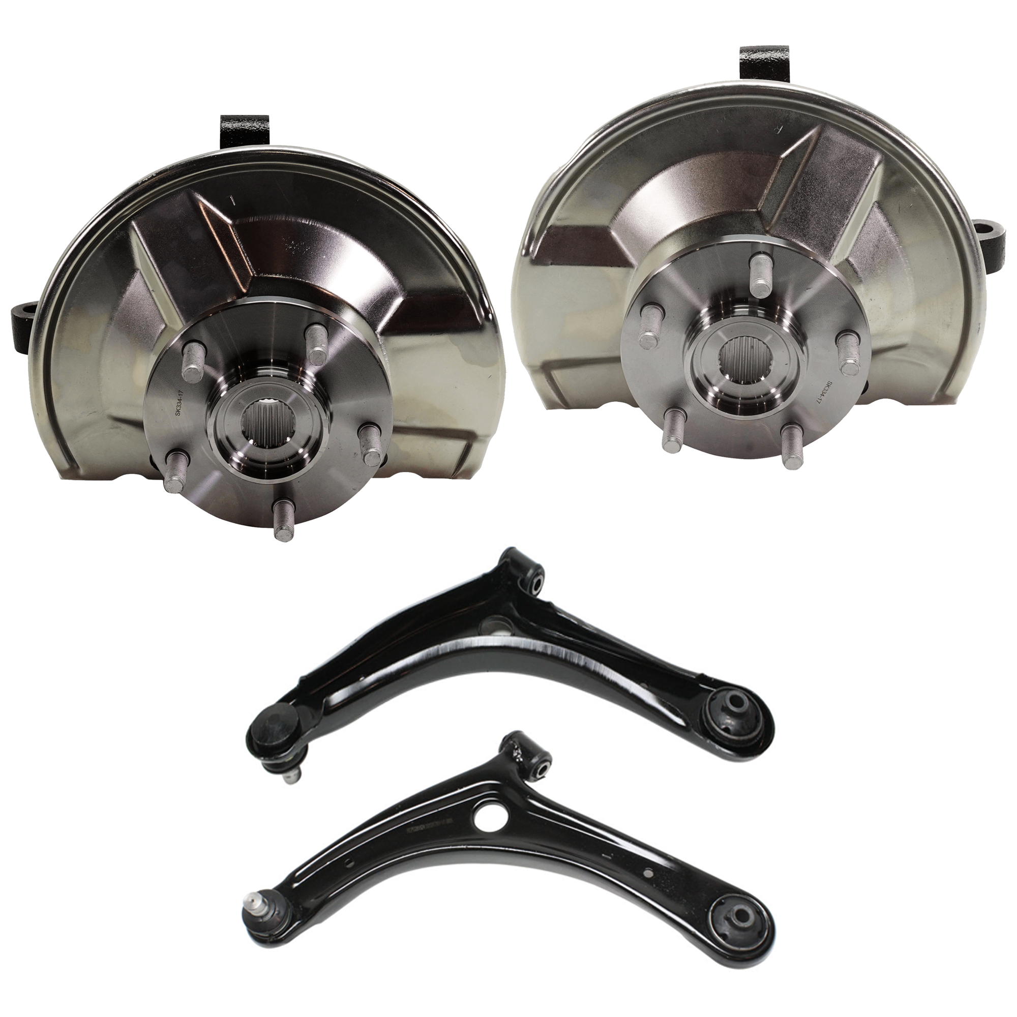 AM PATRIOT COMPASS 07-17 FRONT KNUCKLE RH AND LH 4 pc Kit w Control Arm SKU KIT 012925 C19 Partslink CH4510100 CH4511100 OEM 68088498AD 68088499AD 5105041A