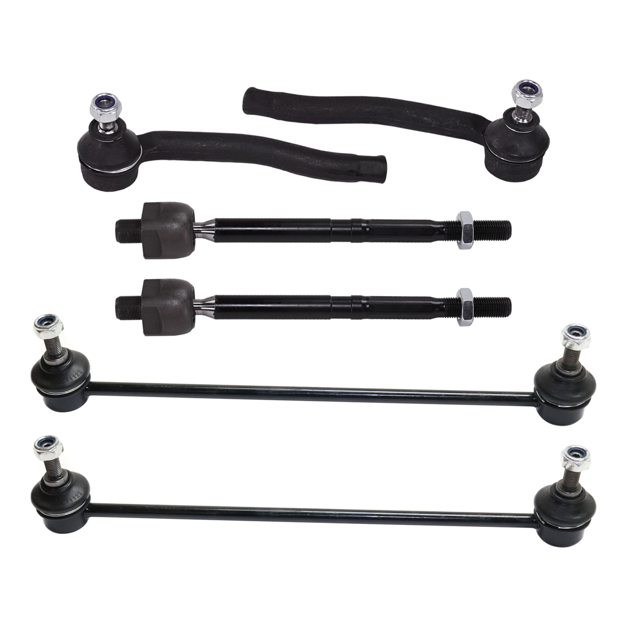 AM FIT 09-14 FRONT SWAY BAR LINK 6 pc Kit with Tie Rod End SKU KIT 012925 C233 OEM 1017975-45A1342 ES4657-4012377