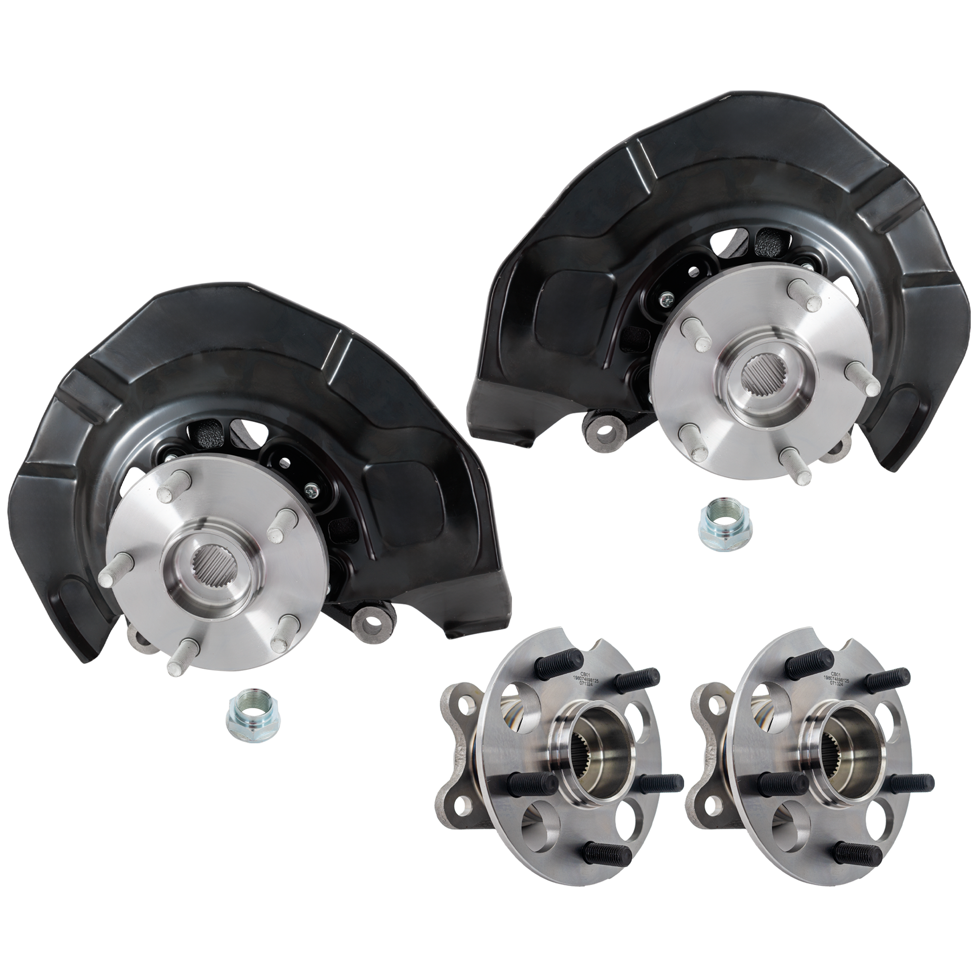 AM HIGHLANDER 04-07 FRONT KNUCKLE RH AND LH 4 pc Kit w Wheel Hub SKU KIT 012925 C23 OEM 424100E050