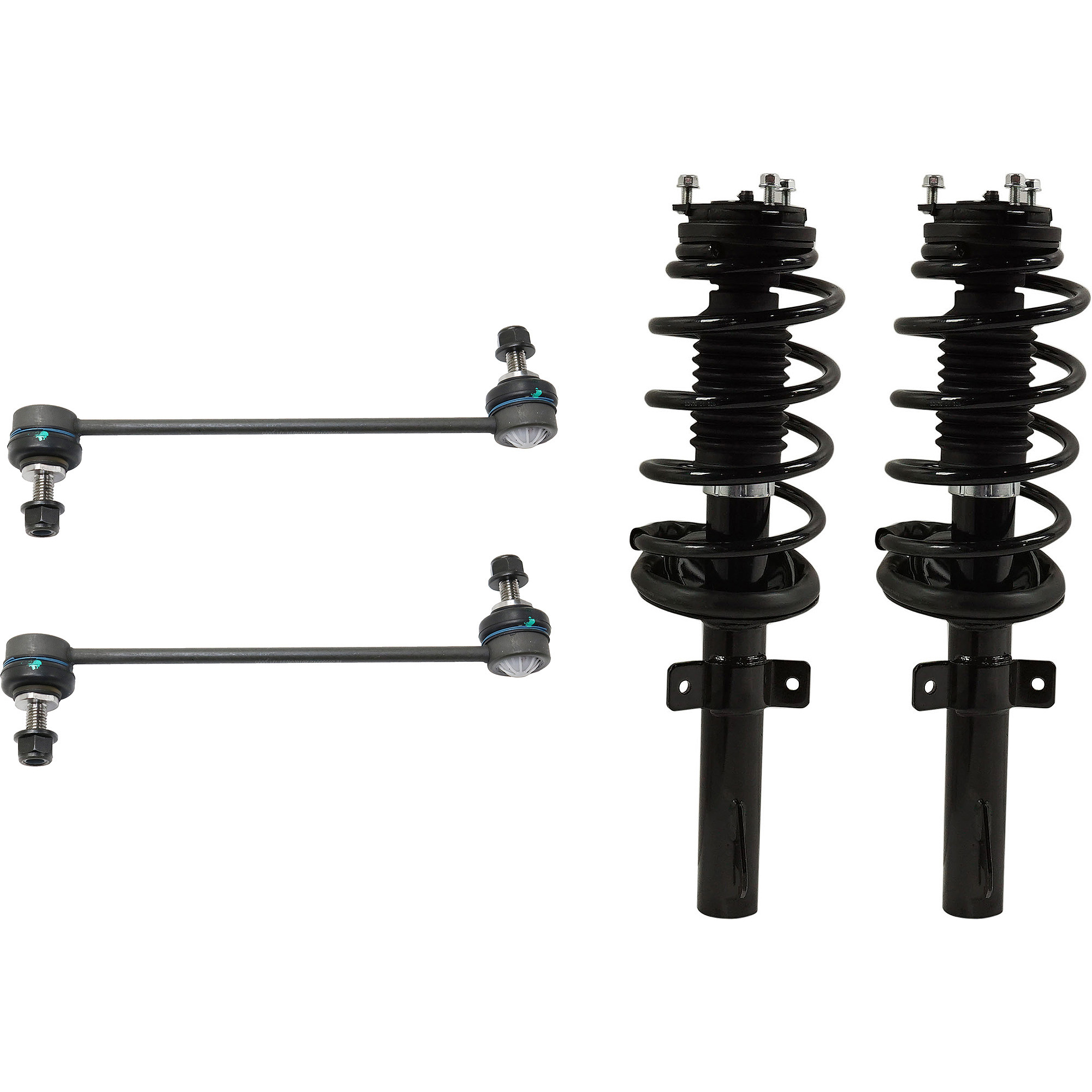 AM TRANSIT CONNECT 10-13 FRONT LOADED STRUT RH AND LH 4 pc Kit w Sway Bar Link SKU KIT 012925 C301 OEM 2T1Z5K484AA
