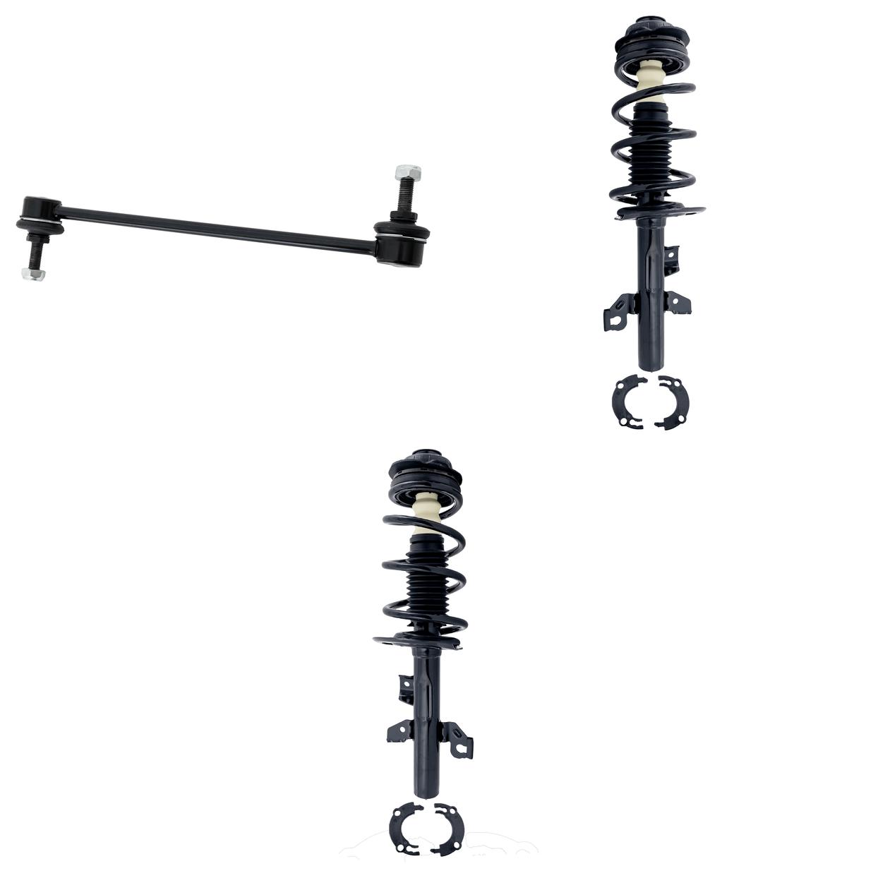 AM CHEROKEE 14-22 FRONT LOADED STRUT RH AND LH FWD 4 pc Kit w Sway Bar Link SKU KIT 012925 C302 OEM 68232186AA 68232186AB 68232186