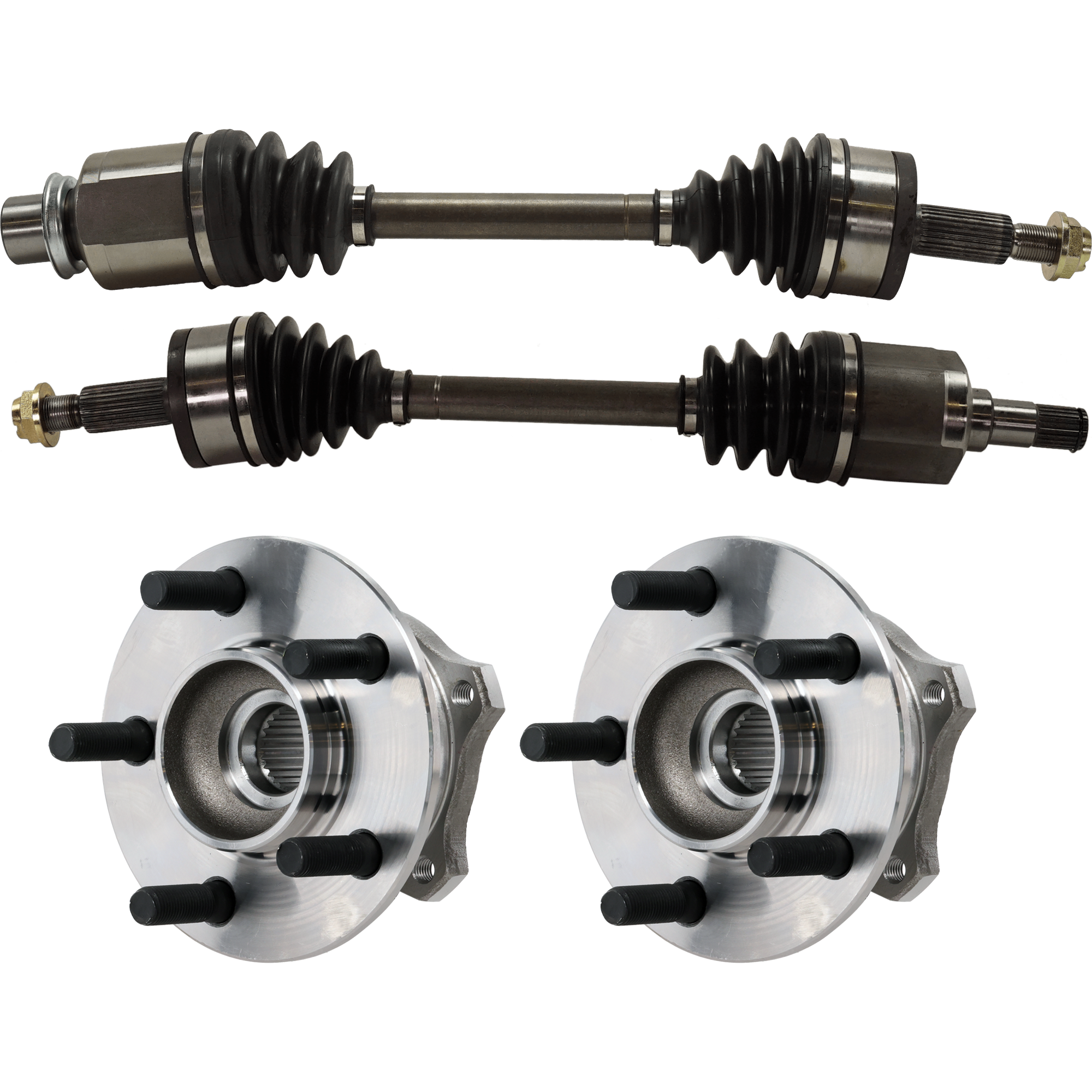 AM CHRYSLER 300-05-17 CHARGER 07-17 FRONT CV AXLE ASSEMBLY RH AND LH 4 pc kit with Wheel Hub SKU KIT 012925 C311 OEM 91248389