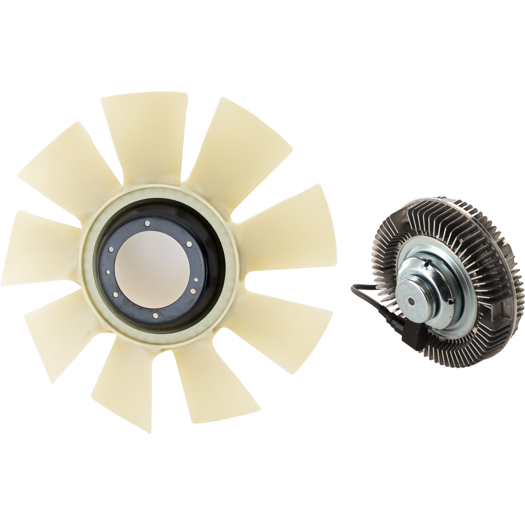 AM F 250 F 350 SUPER DUTY 03-07 FAN CLUTCH 2 pc Kit w Fan Blade SKU KIT 012925 C314 Partslink FO3112119 OEM 3C3Z8600AB