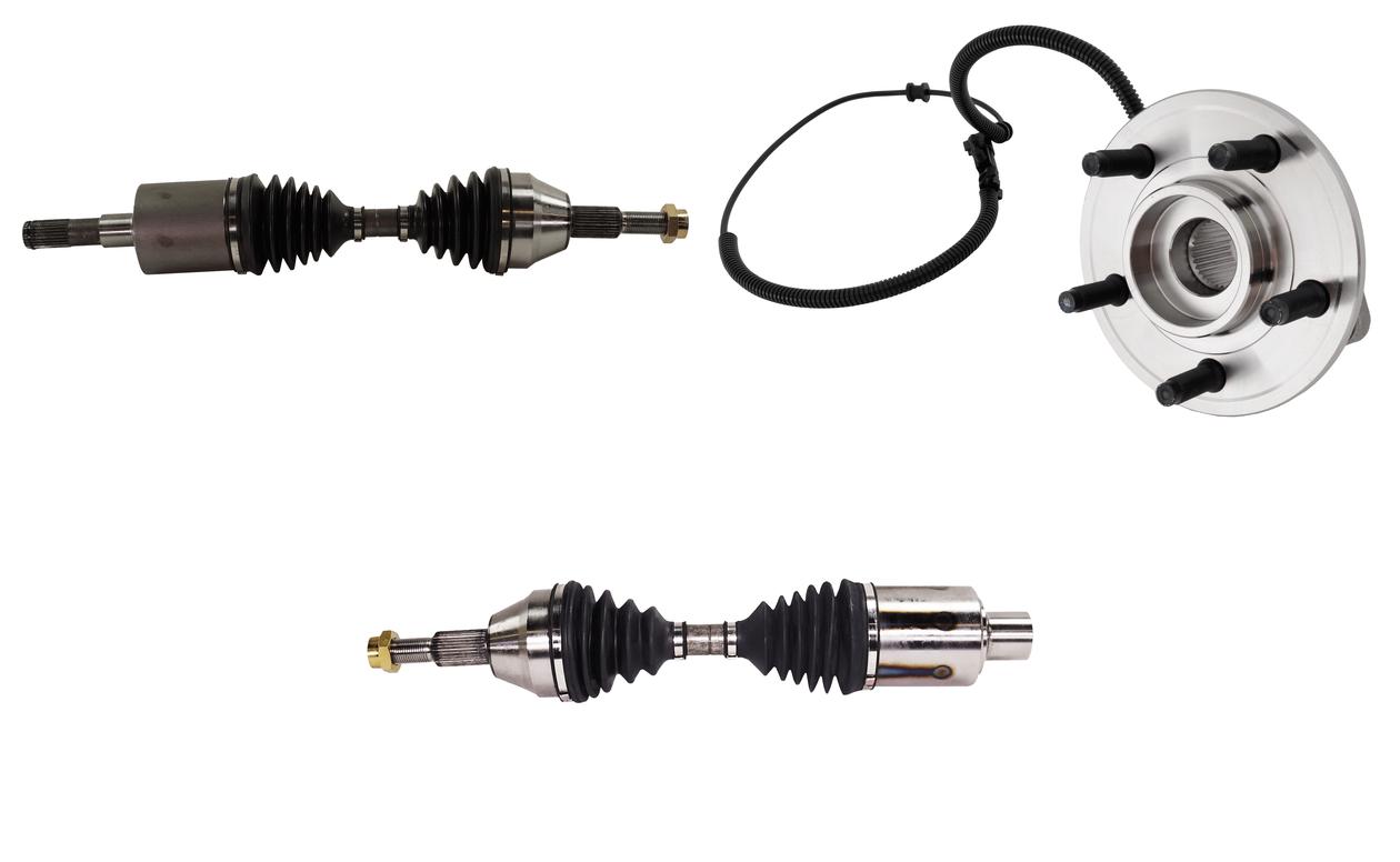 AM NITRO 07-11 LIBERTY 08-12 FRONT CV AXLE ASSEMBLY RH AND LH 4 pc kit with Wheel Hub SKU KIT 012925 C316 OEM 52109947AF