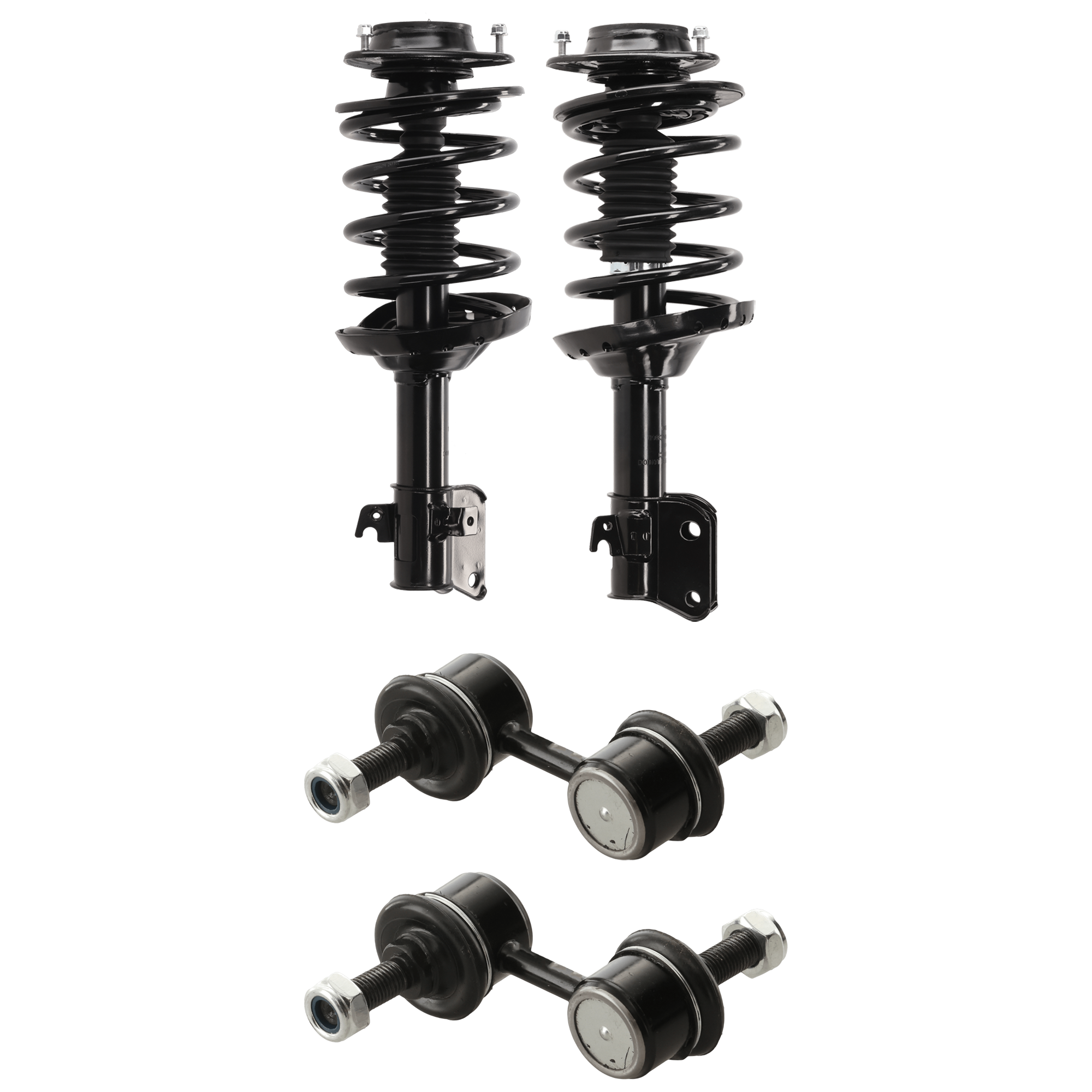 AM IMPREZA 08-11 FRONT LOADED STRUT RH AND LH Gas Charged Twin tube 2.5L Eng. 4 pc Kit w Sway Bar Link SKU KIT 012925 C326 OEM 20310FG021-20310FG201-20330FG0