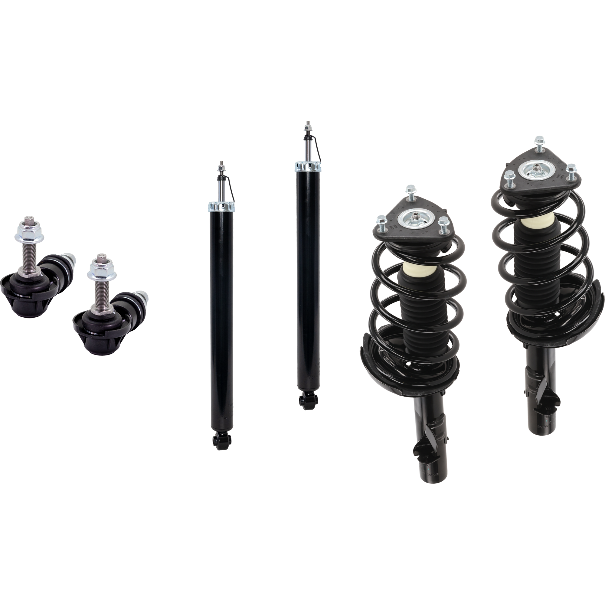AM FOCUS 12-13 FRONT AND REAR SHOCK ABSORBER RH AND LH Gas Charged Twin tube 6 pc Kit w Sway Bar Link SKU KIT 012925 C334 OEM CV6Z5K484C CV6Z5K484F