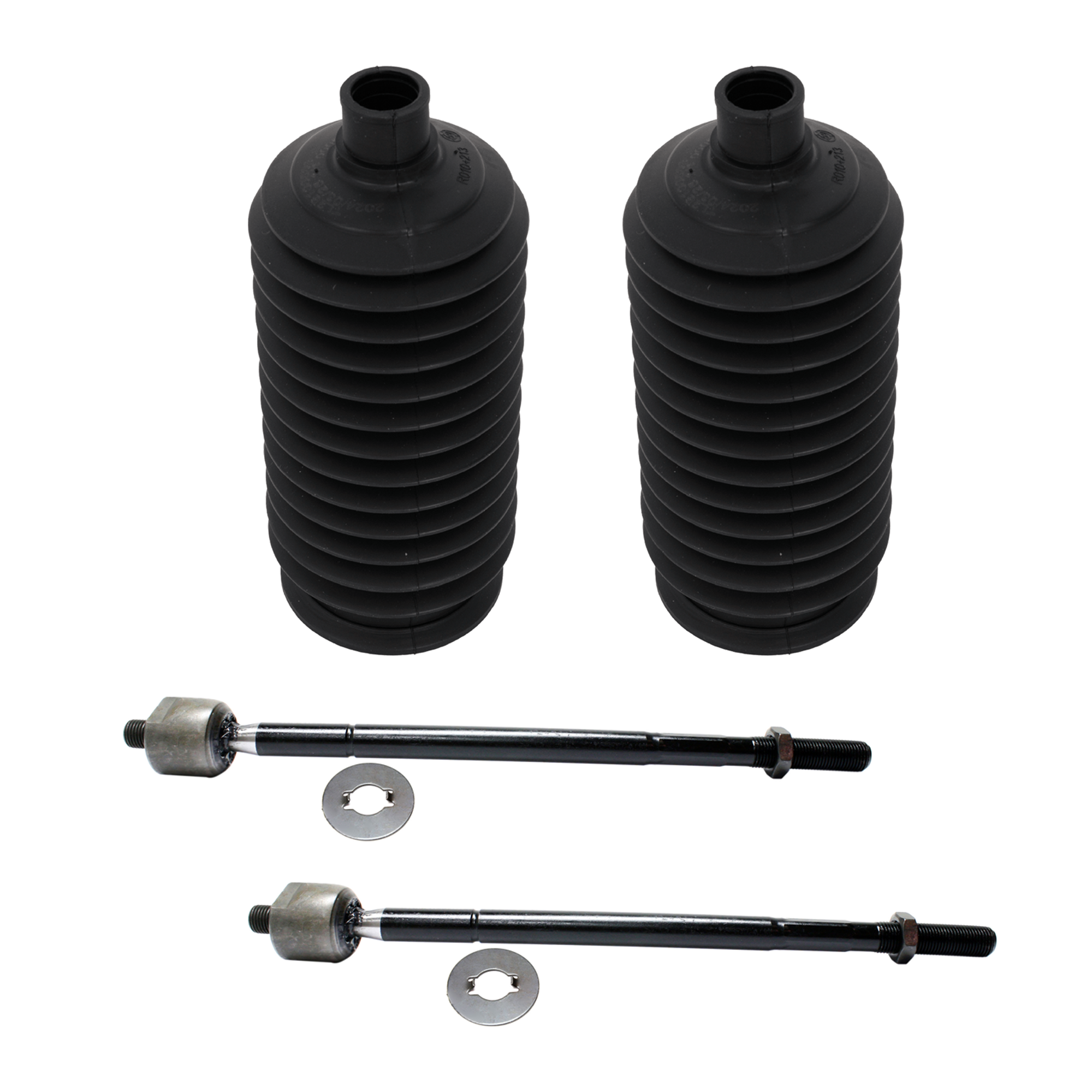 AM CAMRY ES300-97-01 FRONT TIE ROD RH AND LH Inner 4 pc Kit w Steering Rack Boot SKU KIT 012925 C350 OEM 4553507010