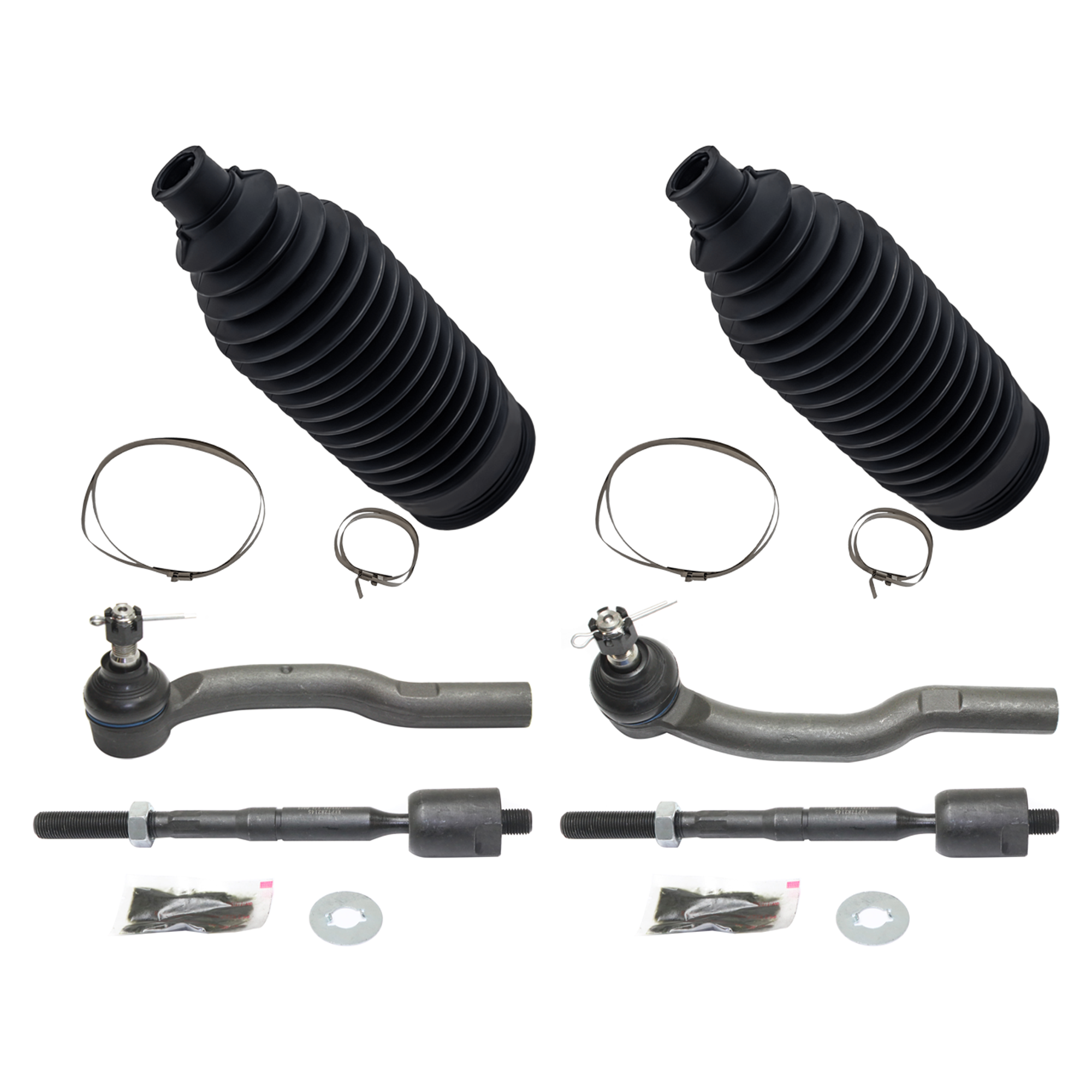 AM AVALON 05-12 FRONT TIE ROD RH AND LH Inner and Outer 6 pc Kit w Steering Rack Boot SKU KIT 012925 C355 OEM 4553508010-53534SZAA02