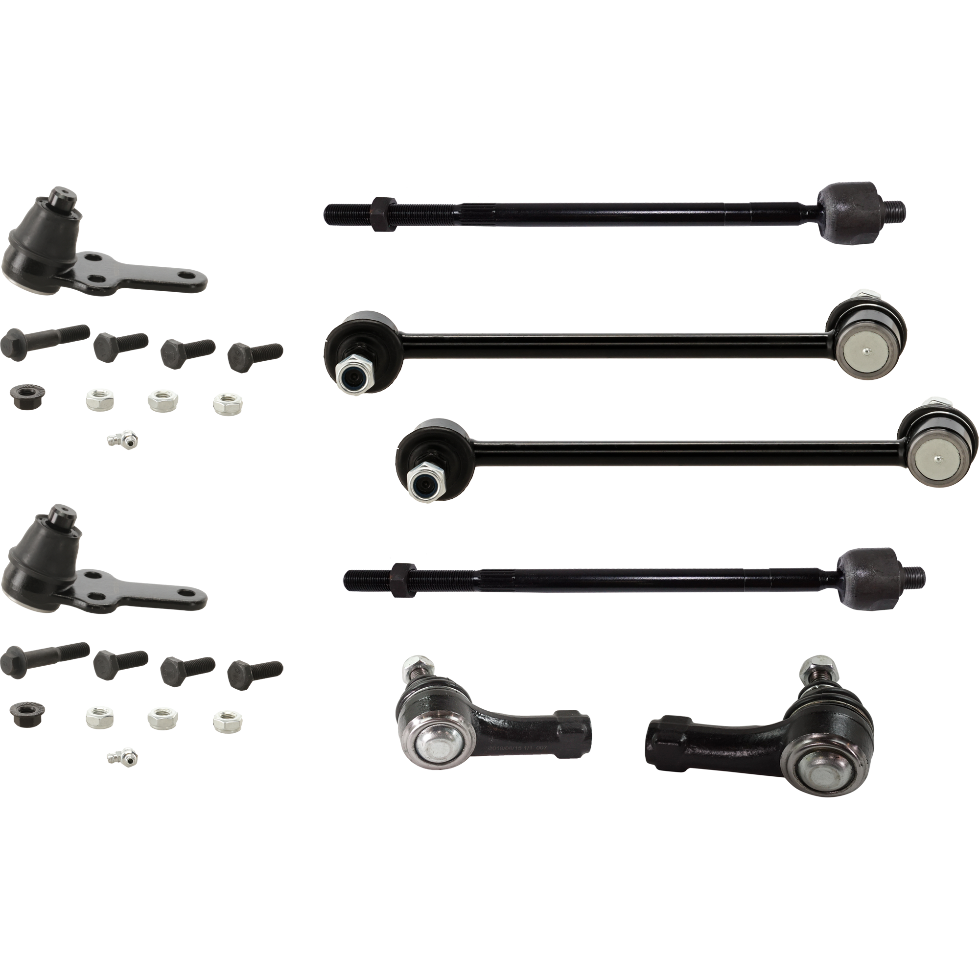 AM FOCUS 08-08 FRONT BALL JOINT RH AND LH Lower 8 pc Kit w Sway Bar Link and Tie Rod End SKU KIT 012925 C360 OEM 2601723-5051416-10980407-45D24