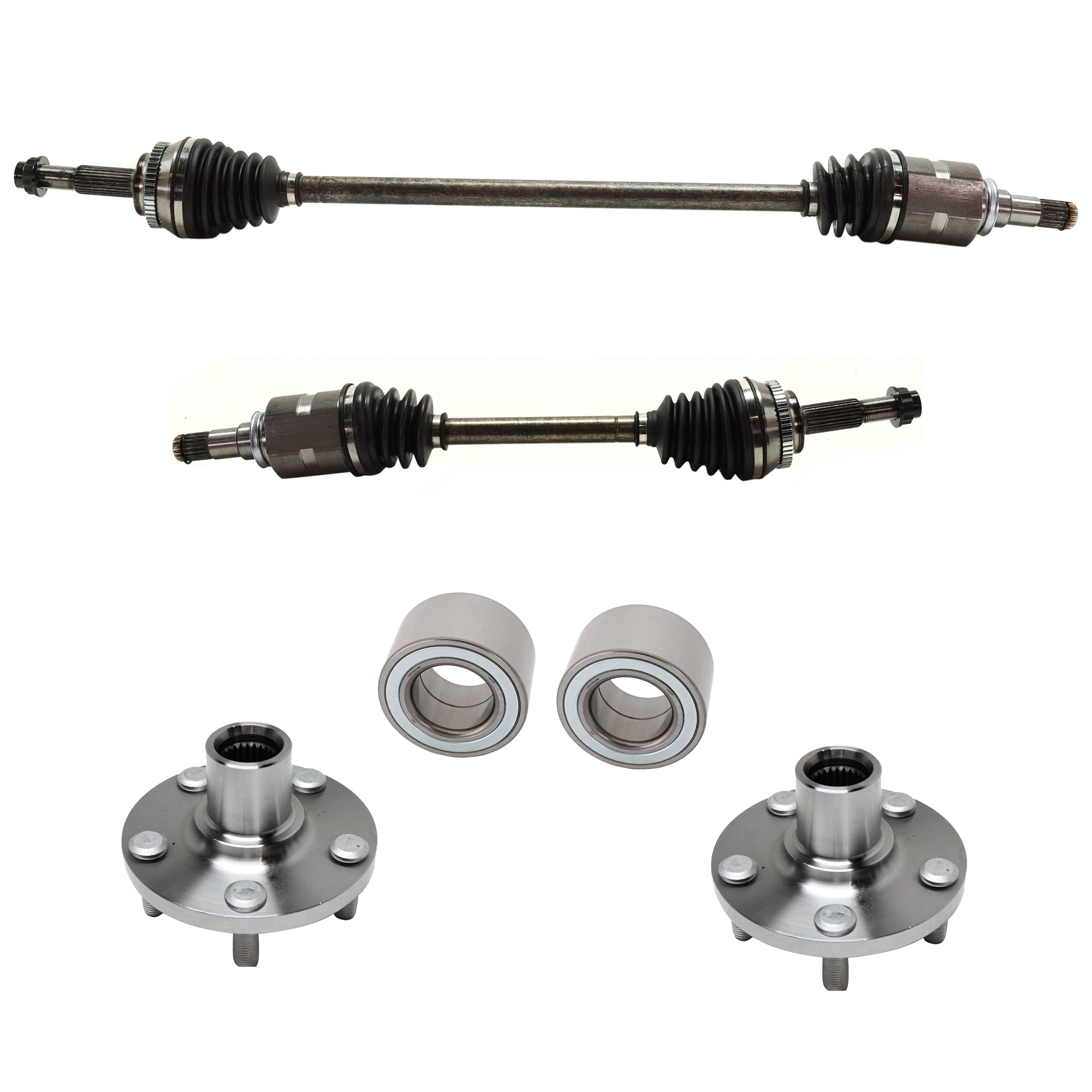 AM COROLLA 09-18 MATRIX 07-13 FRONT CV AXLE ASSEMBLY RH AND LH 6 pc kit with Wheel Bearing and Wheel Hub SKU KIT 012925 C384 OEM 88971027-4350232000