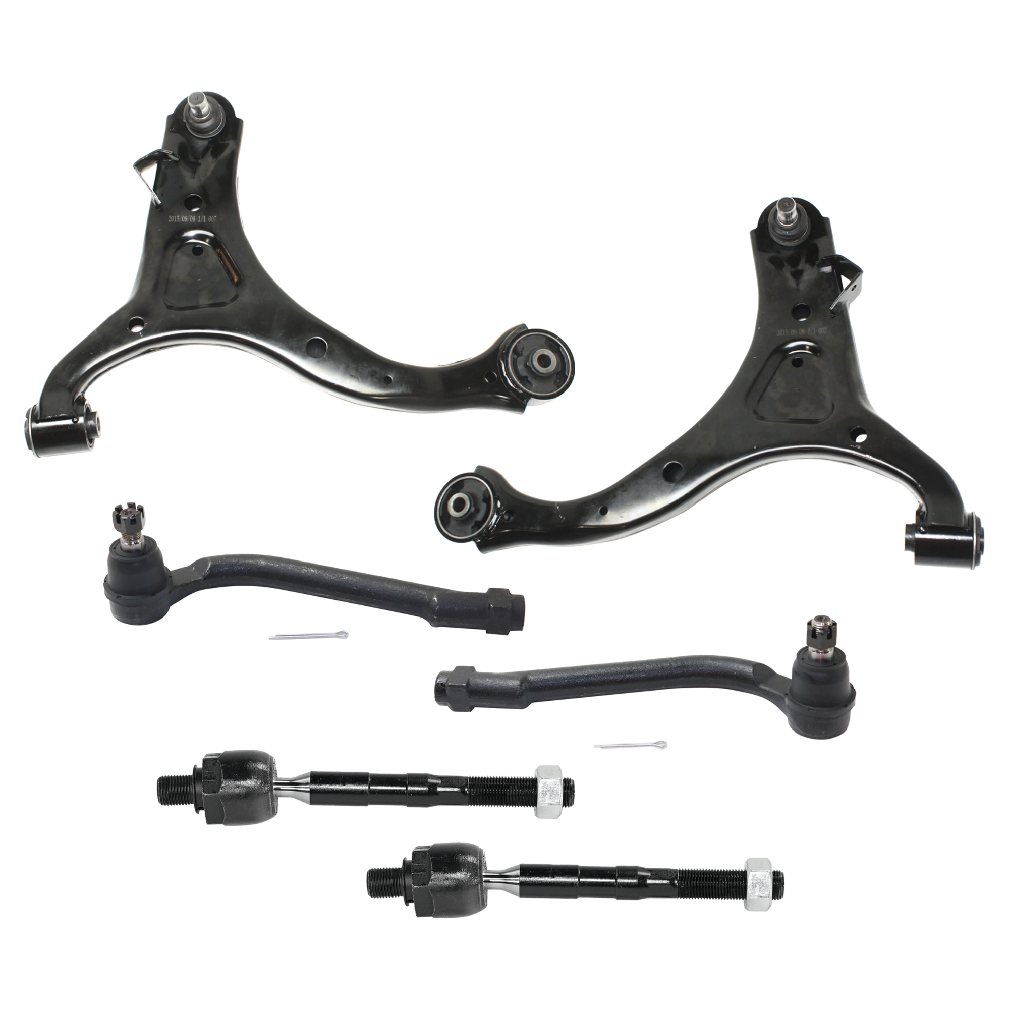 AM SANTA FE 07-12 SORENTO 11-13 FRONT CONTROL ARM RH AND LH Lower w ball joint s 6 pc Kit with Tie Rod End SKU KIT 012925 C42 OEM 1015335-2693607-4012270-401227