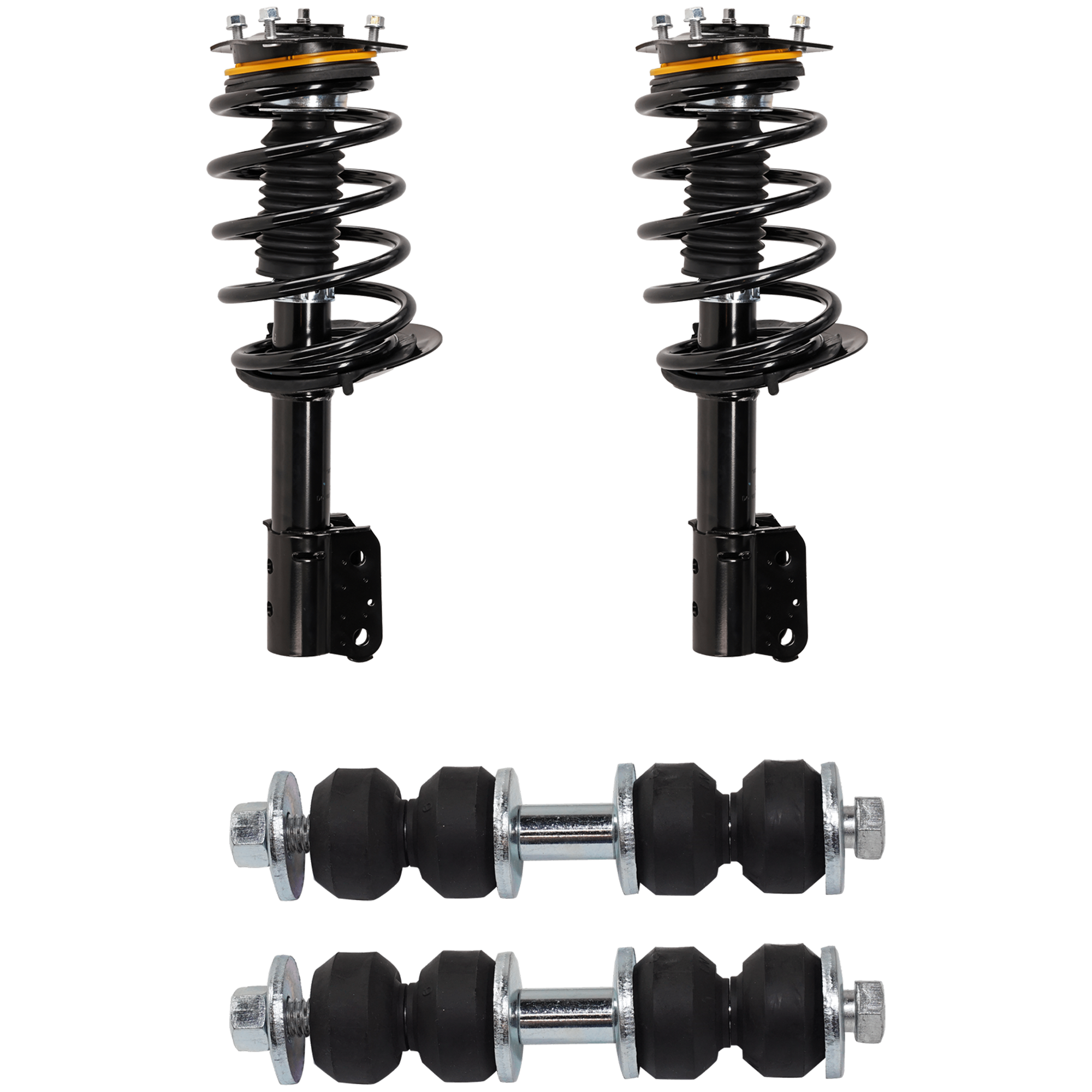 AM IMPALA 06-13 IMPALA LIMITED 14-16 FRONT LOADED STRUT RH AND LH Gas Charged Twin tube 4 pc Kit w Sway Bar Link SKU KIT 012925 C44 OEM 2652257-5451114-10285683-10285