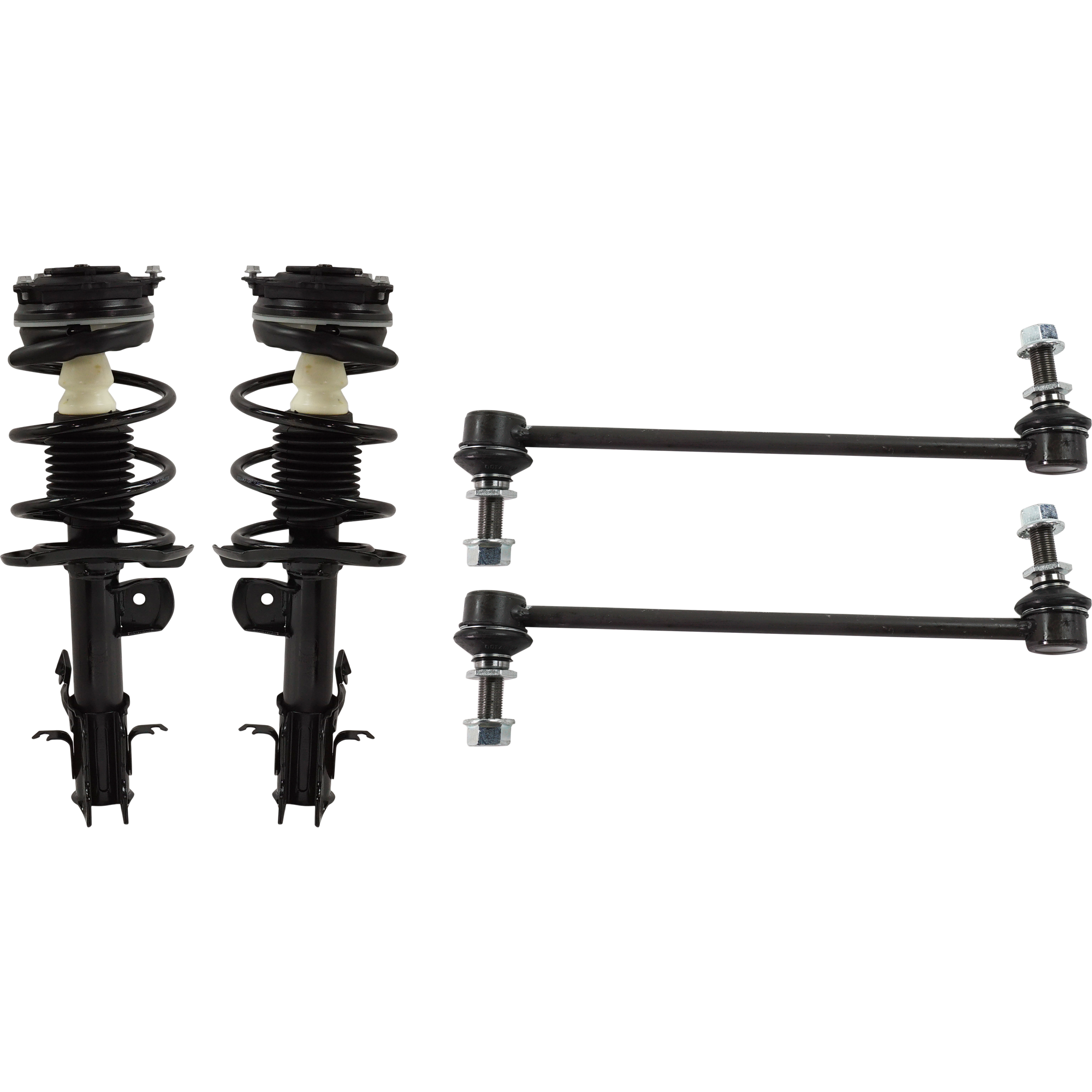AM SENTRA 13-13 FRONT LOADED STRUT RH AND LH Gas Charged Twin tube 4 pc Kit w Sway Bar Link SKU KIT 012925 C50 OEM 54618CY00A