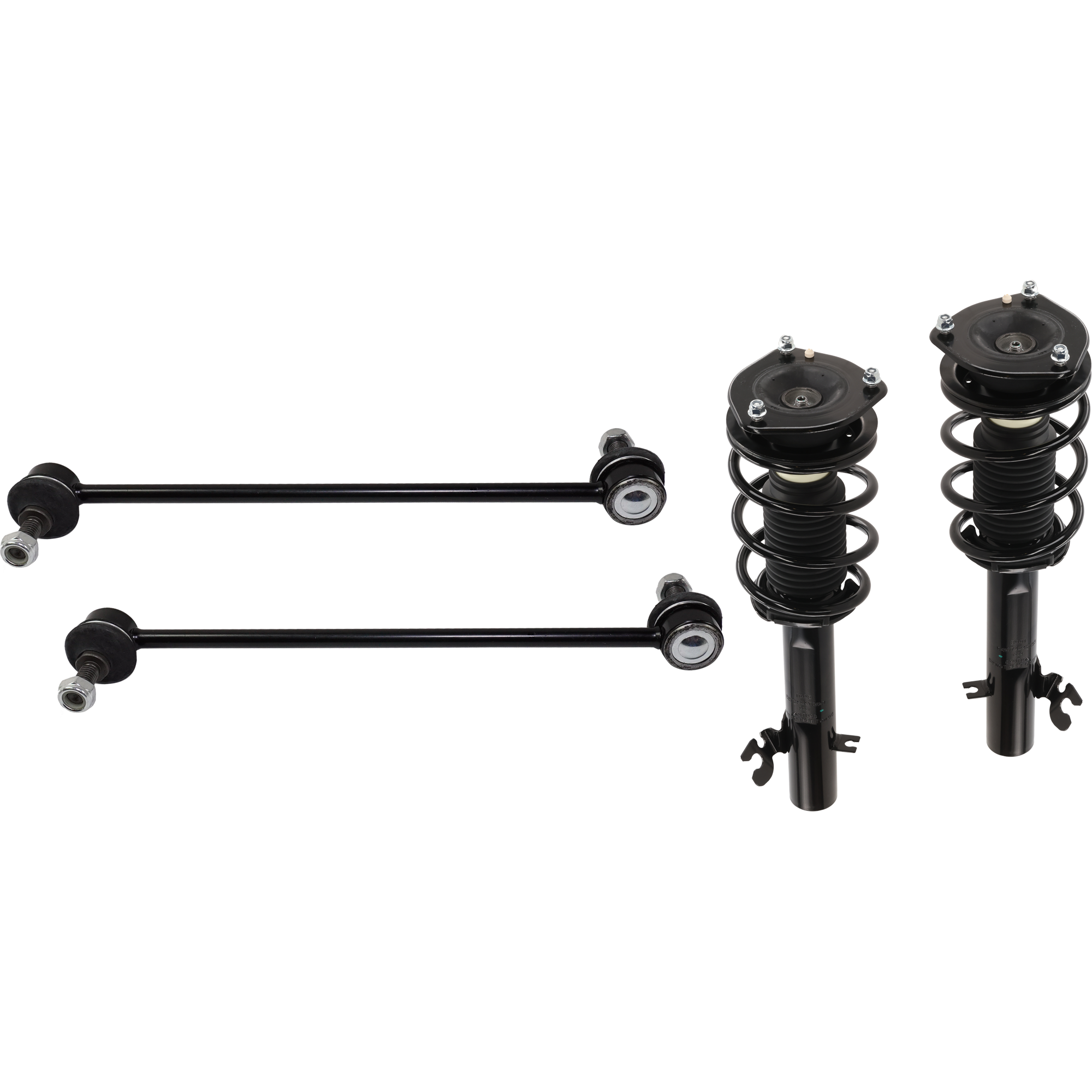 AM COOPER 07-15 FRONT FULLY LOADED STRUT RH AND LH Gas Charged Twin tube w o Sport Package 4 pc kit with Sway Bar Link SKU KIT 012925 C51 OEM 31356778831