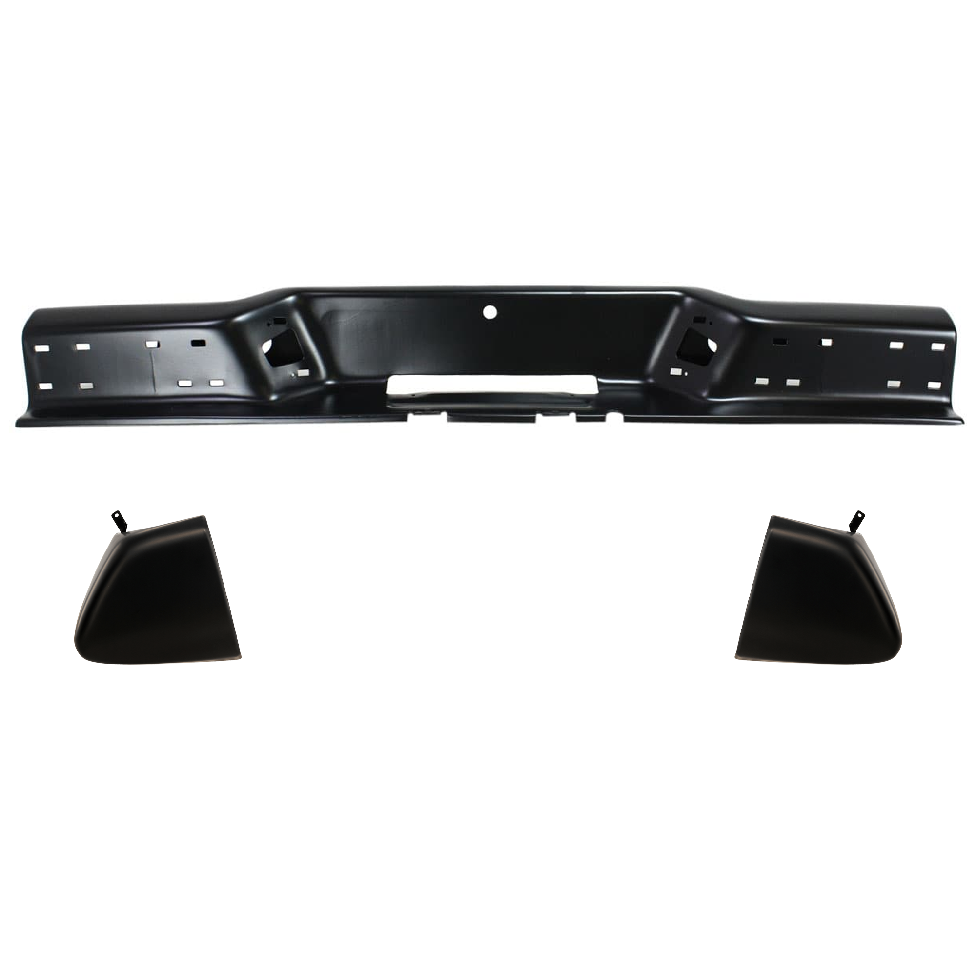 AM S10 SONOMA 94-97 STEP BUMPER 3 pc Kit w Bumper End SKU KIT 012925 C53 Partslink GM1104138 GM1105138 OEM 12383113-12383114
