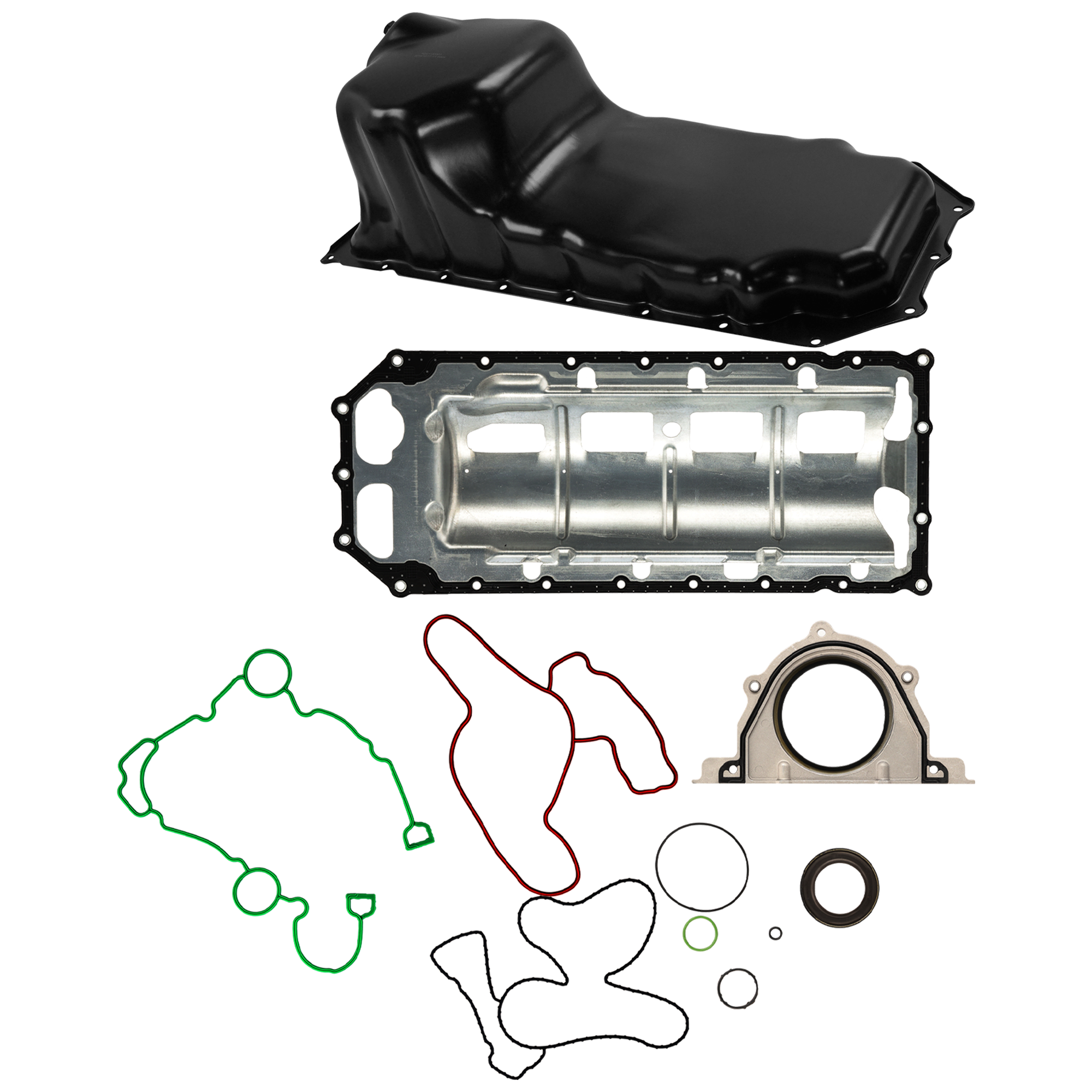 AM RAM FULL SIZE PICKUP 03-20 ENGINE CONVERSION GASKET SET 2 pc Kit w Oil Pan SKU KIT 012925 C82 OEM 53021334AF
