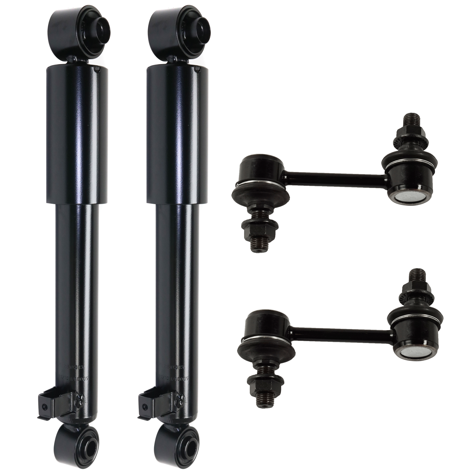 AM SANTA FE 10-12 SORENTO 11-13 REAR SHOCK ABSORBER RH AND LH Gas Charged Twin tube 4 pc Kit w Sway Bar Link SKU KIT 012925 C96 OEM 555302B000