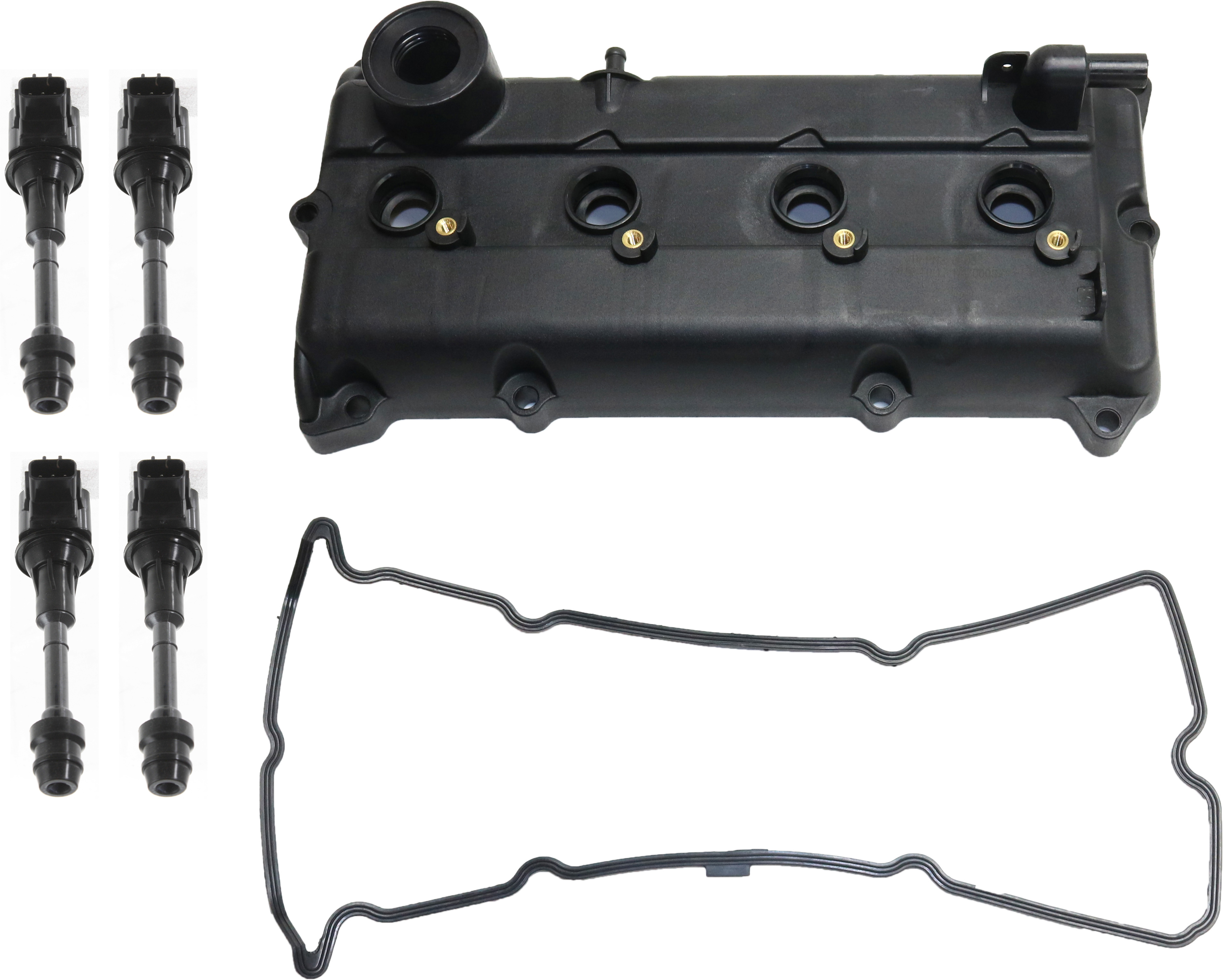 AM ALTIMA SENTRA 02-06 VALVE COVER 5 pc kit with Ignition Coil 4 Cyl 2.5L Engine SKU KIT 013019-01 OEM 132643Z001-5026-49009-50074-23