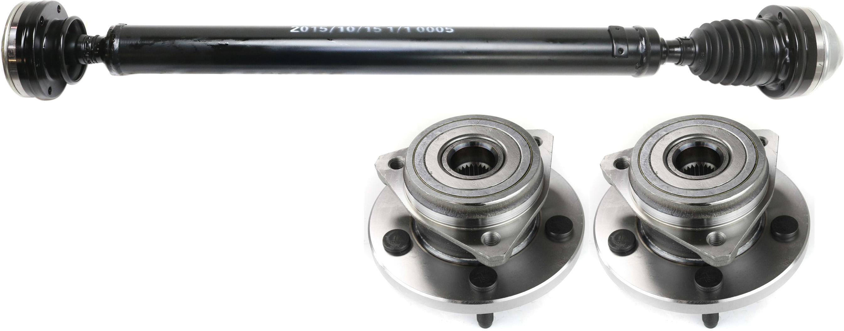 AM GRAND CHEROKEE 99-04 FRONT DRIVESHAFT 3 pc kit 8 Cyl. 4.7L Eng. 32.5 in. Length 4WD AWD Automatic Transmission with Wheel Hubs SKU KIT 013019-08 OEM 52099498AD 52099498AB 52098679