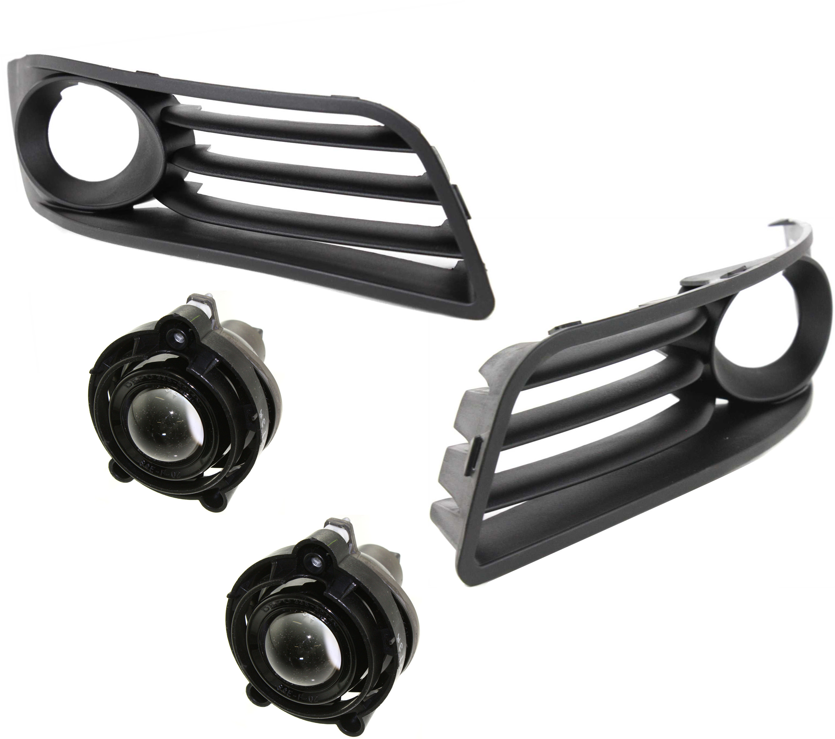 AM IMPALA 06-11 FOG LAMP RH AND LH Assembly Halogen 4 pc kit with Fog Light Trims SKU KIT 013019-11 Partslink GM2593157 GM1038103 GM1039103 OEM 10335108-22756161-22756162