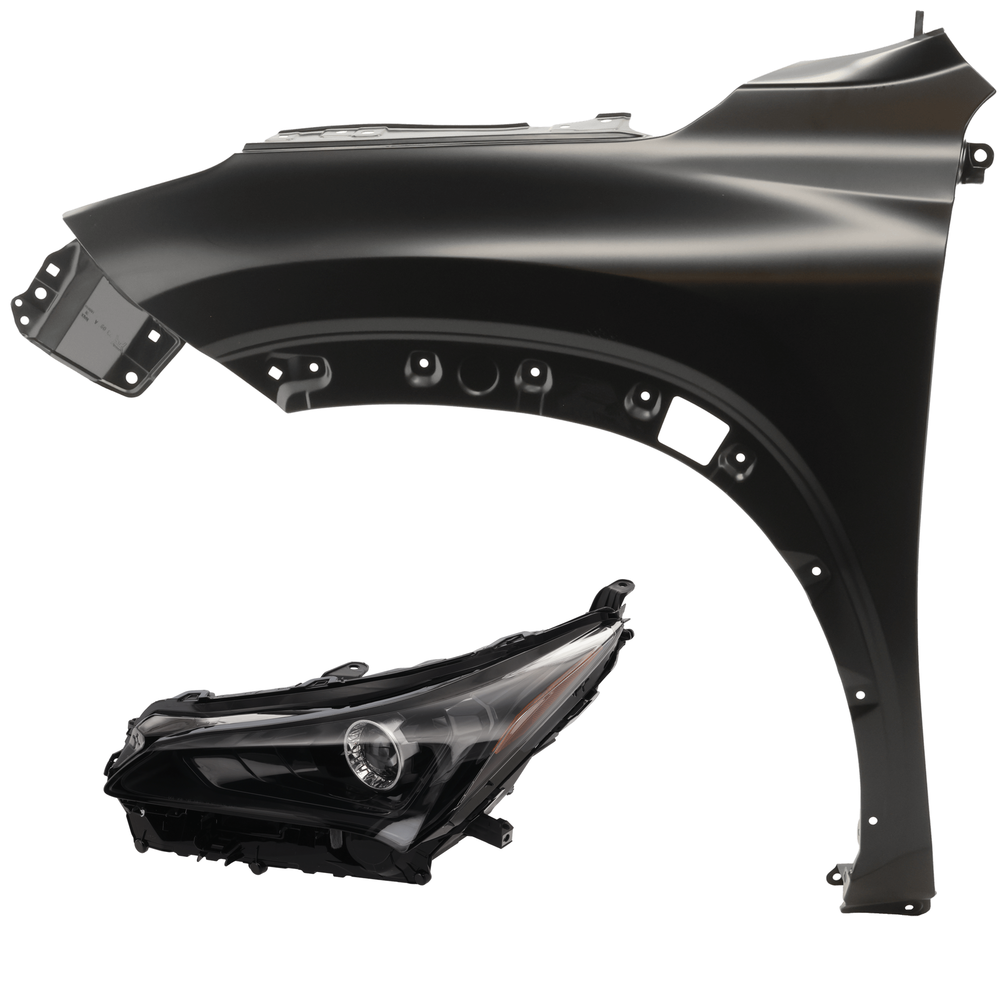 AM NX300-18-21 NX300H 21-21 HEAD LAMP LH 2 pc Kit includes Driver Side Fender SKU KIT 013026-199 Partslink LX1240137 OEM 8118578200 PFM 5381278010