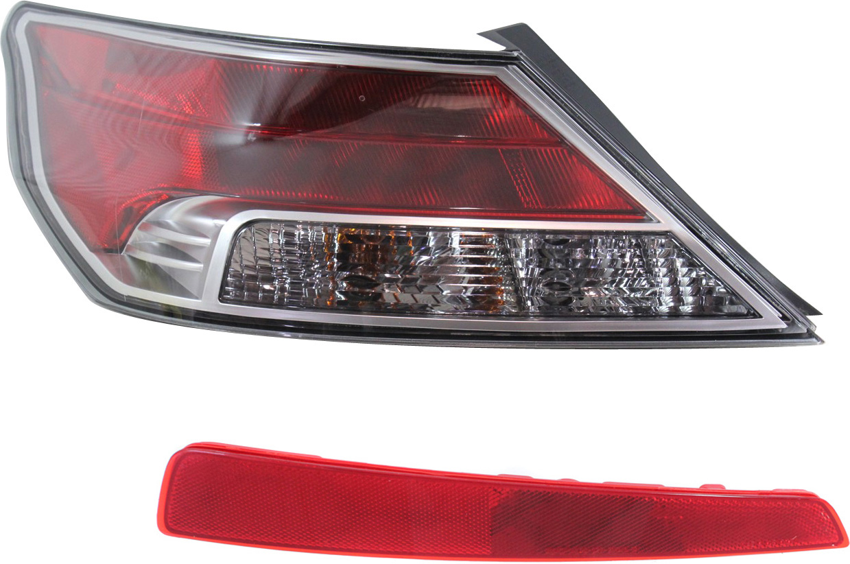 AM TL 09-11 TAIL LAMP LH 2 pc Kit with Bumper Reflector SKU KIT 013117-59 Partslink AC2800115 AC2830100 OEM 33550TK4A02-33555TK4A01