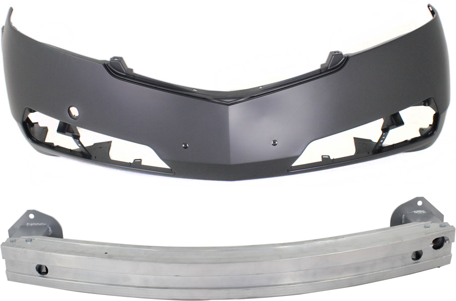 AM TL 09-11 FRONT BUMPER COVER Primed 2 pc Kit with Bumper Reinforcement SKU KIT 013117-61 Partslink AC1000163 AC1006147 OEM 04711TK4A90ZZ 71130TK4A00