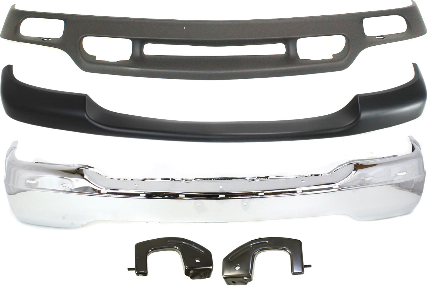 AM SIERRA P U 99-02 YUKON 00-06 FRONT BUMPER 3 pc kit w Bumper Trim and Valance SKU KIT 013118-03 Partslink GM1002373 GM1051104 GM1092169 OEM 15758072-89026801-88980801