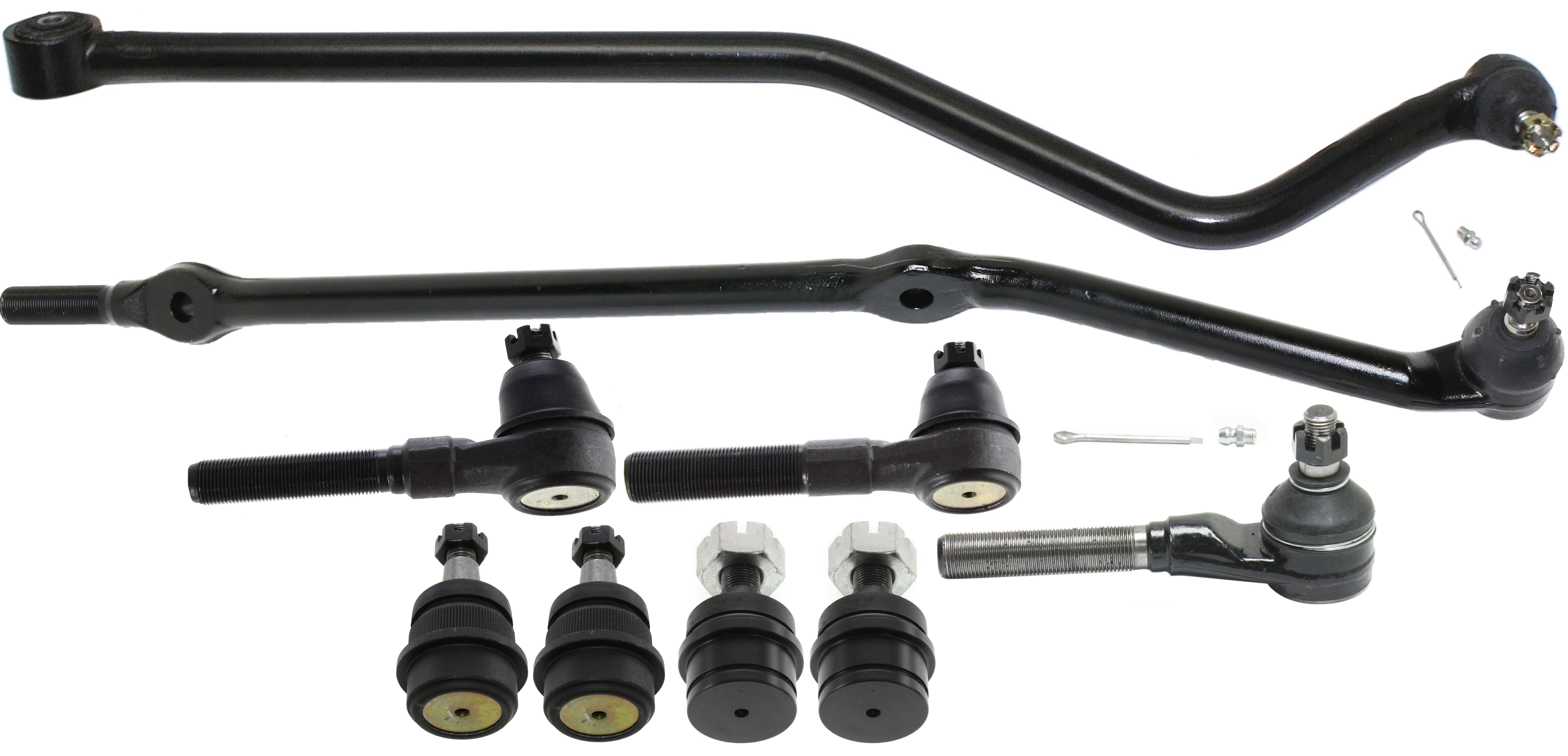AM CHEROKEE 91-01 COMANCHE 91-92 FRONT SUSPENSION KIT 9 pc kit w Ball Joints Tie Rod Ends and Track Bar SKU KIT 013118-07 OEM 10459-46D2117A 83500202AB B316