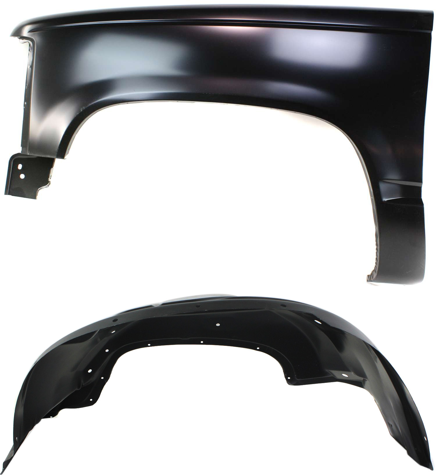AM C K FULL SIZE P U 88-00 FRONT FENDER LH 2 pc kit with Wheelhouse SKU KIT 013119-12 Partslink GM1240132 GM1246104 OEM 15029229-15977657