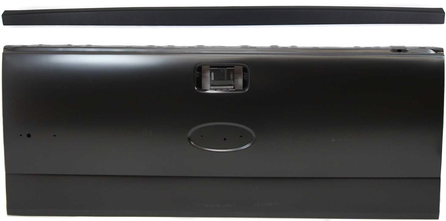 AM F 150-05-08 TAILGATE Primed 2 pc Kit with Tailgate Molding SKU KIT 013119-28 Partslink FO1900120C FO1904106 OEM 5L3Z9940602AAA 8L3Z9940700A