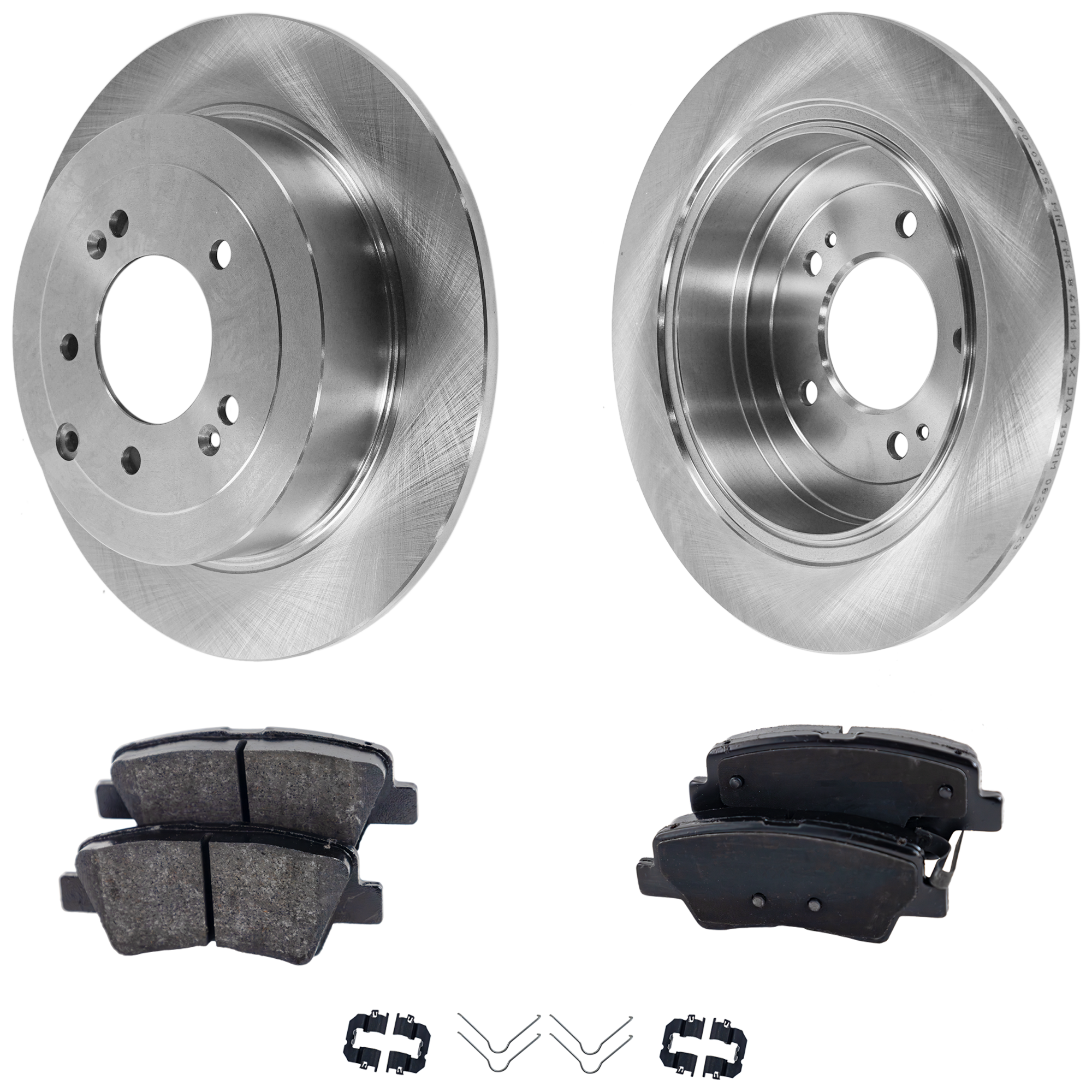 AM SPORTAGE 18-20 TUCSON 19-21 REAR BRAKE DISC AND PAD KIT 2 Wheel Set SKU KIT 013123-12 OEM 44825-850424-12151051-60003052