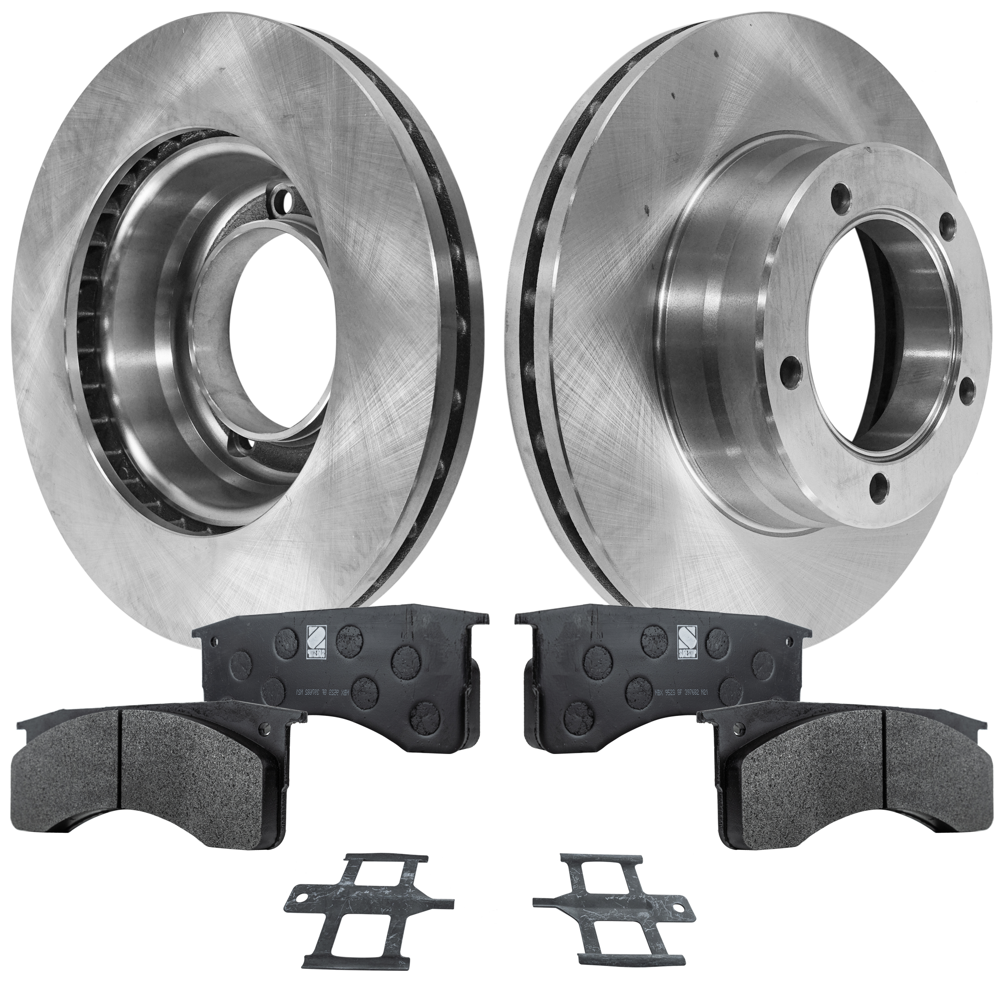 AM C5500 KODIAK C5500 TOPKICK 03-09 FRONT AND REAR BRAKE DISC AND PAD KIT 6 pc Kit SKU KIT 013123-18 OEM 41225-55142-900904-12180013-60