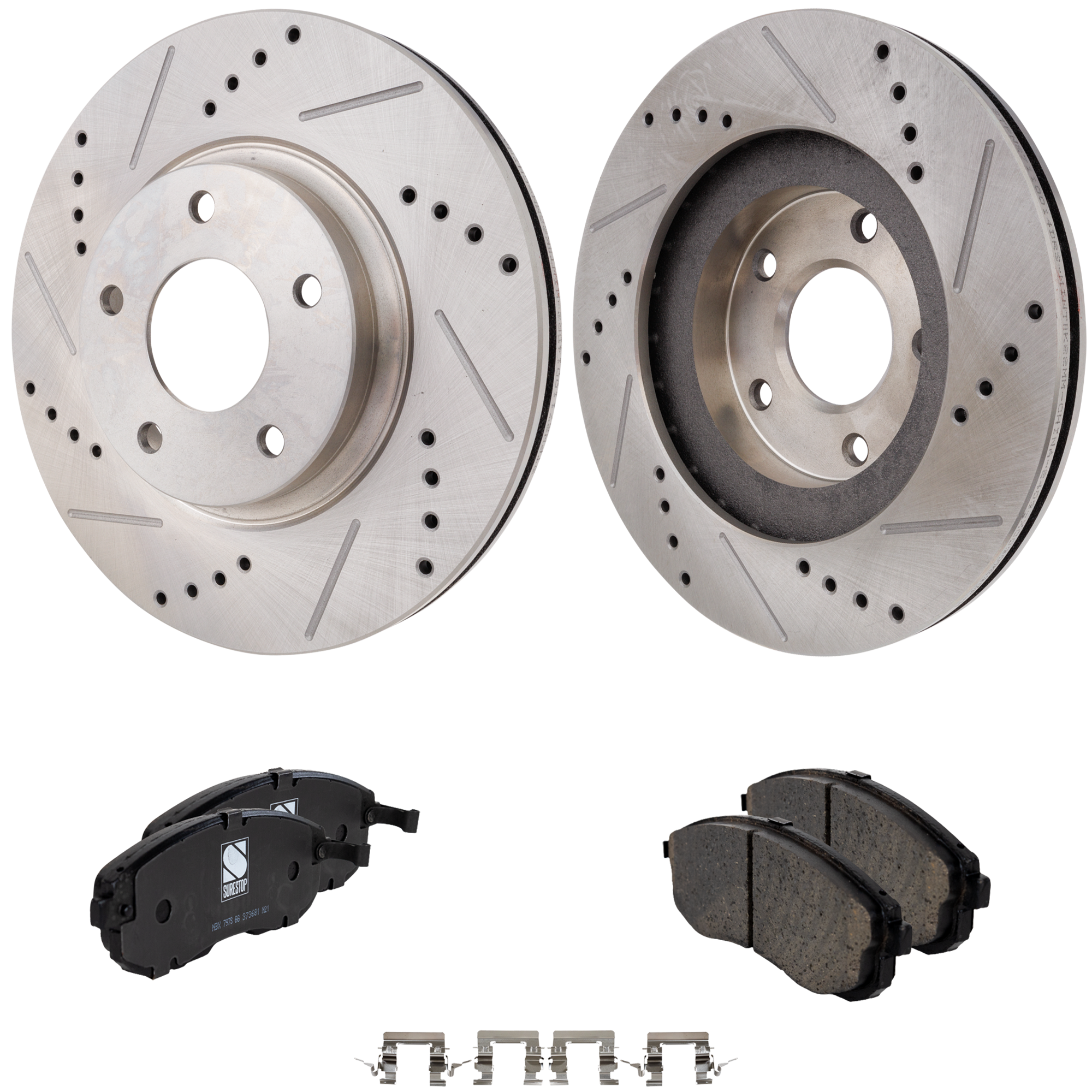 AM MAXIMA 02-02 FRONT BRAKE DISC AND PAD KIT 4 pc kit SKU KIT 013123-29 OEM 410605Y725-410605Y790-410608J0