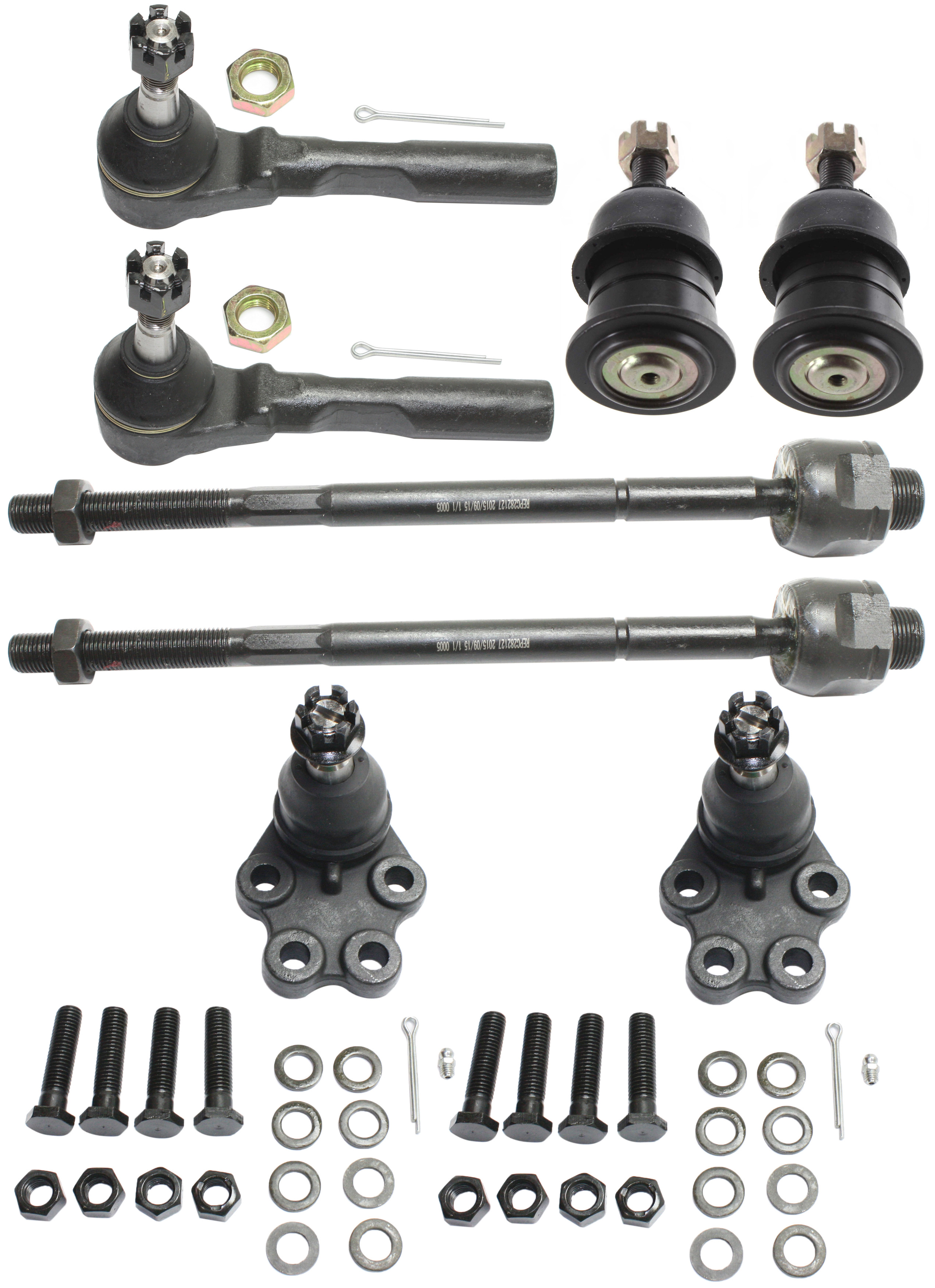 AM SILVERADO SIERRA 1500-99-06 FRONT SUSPENSION KIT RH AND LH 8 pc kit Rear Wheel Drive with Ball Joints and Tie Rod Ends Includes 2007 Classic SKU KIT 020118-04 OEM 104265-2601525-5001103-1247548