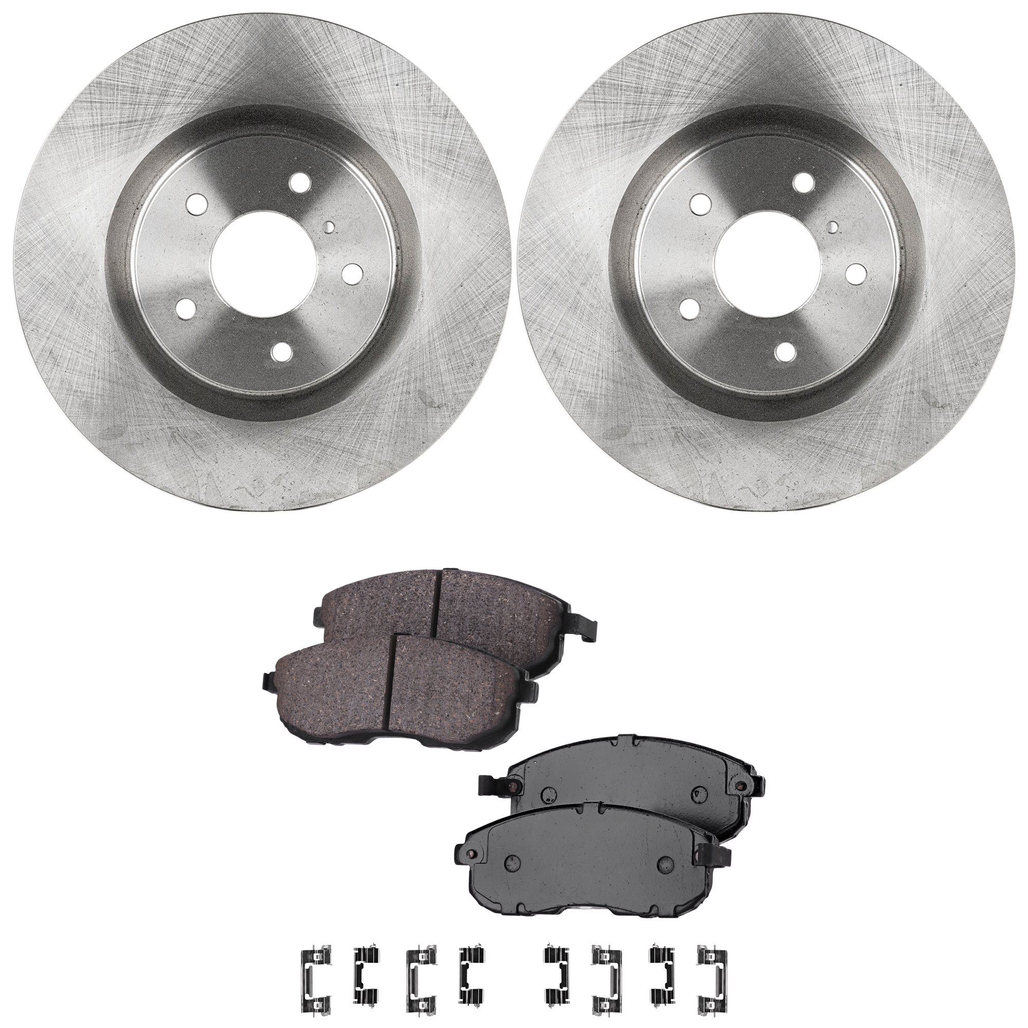 AM 350Z 03-05 G35-03-04 FRONT BRAKE DISC AND PAD KIT 4 pc kit SKU KIT 020123-22 OEM 31395-44703-900400-60068008-31