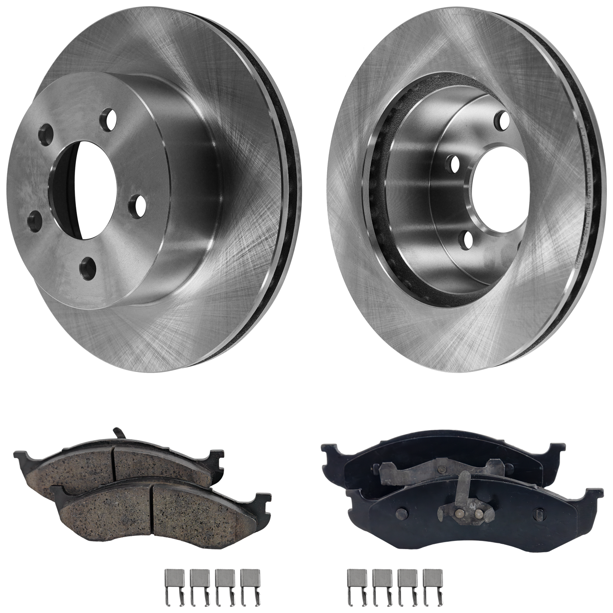AM CHEROKEE 99-01 WRANGLER 99-06 FRONT BRAKE DISC AND PAD KIT 4 pc Kit SKU KIT 020223-03 OEM 5016434AA 4778058AB 4883344-48