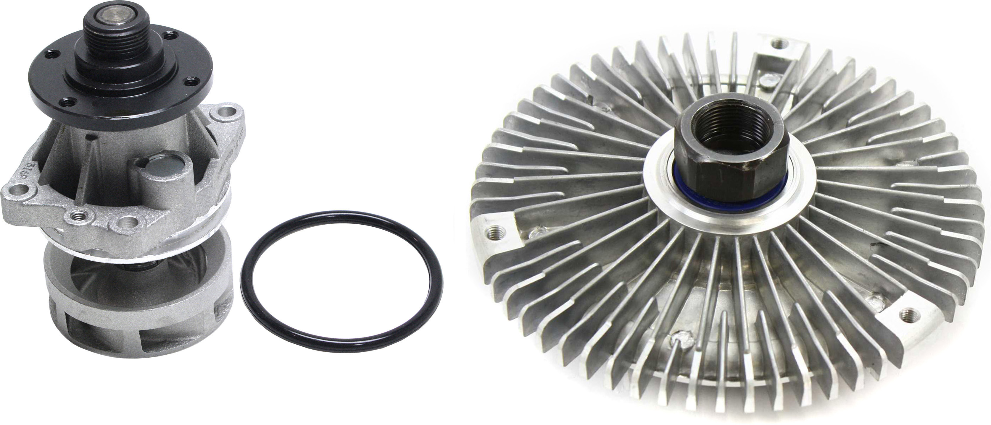 AM 320I 92-05 WATER PUMP 2 pc kit with Fan Clutch SKU KIT 020415-12 OEM 1882-18261-20669-41057-435