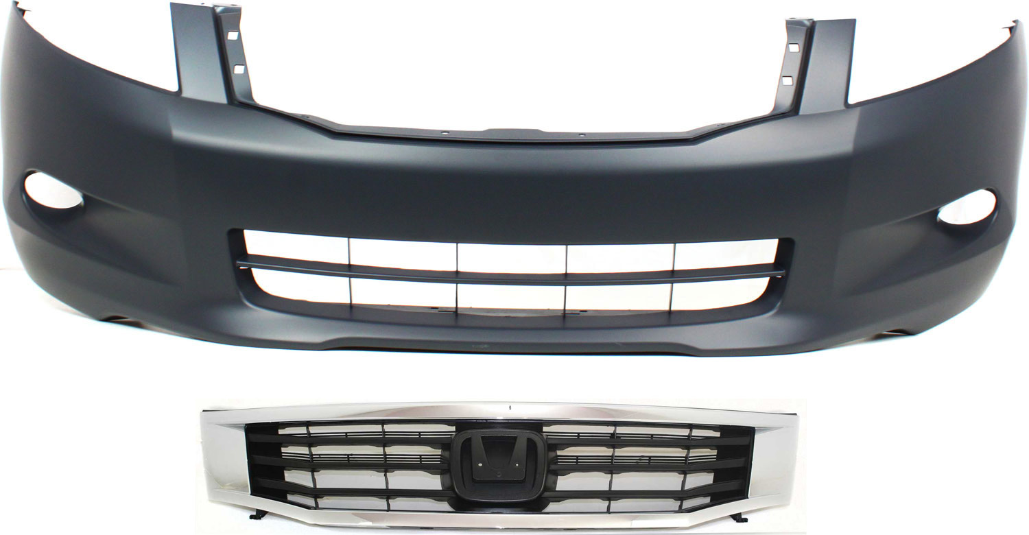 AM ACCORD 08-10 GRILLE 2 pc Kit Sedan with Bumper Cover SKU KIT 020418-16 Partslink Performance HO1000255 OEM Performance 04711TA6A90ZZ