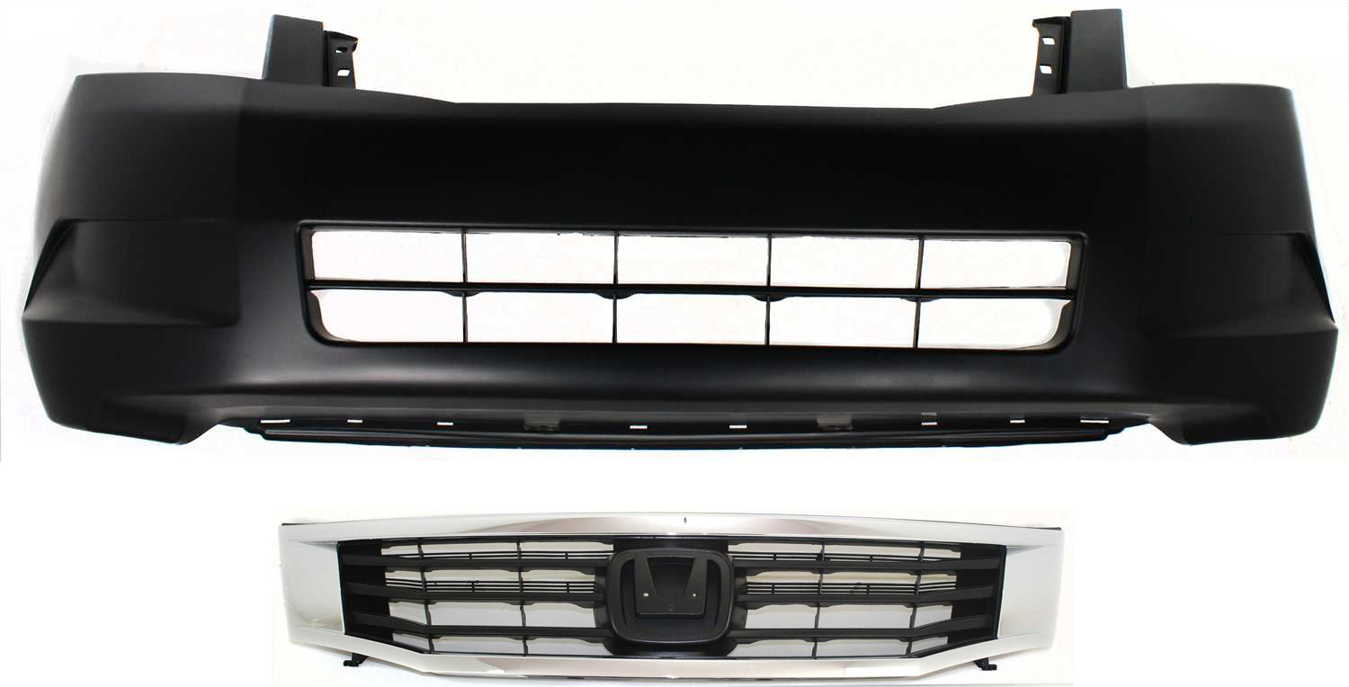 AM ACCORD 08-10 GRILLE 2 pc Kit Sedan with Bumper Cover SKU KIT 020418-18 Partslink Performance HO1000254 OEM Performance 04711TA0A90ZZ