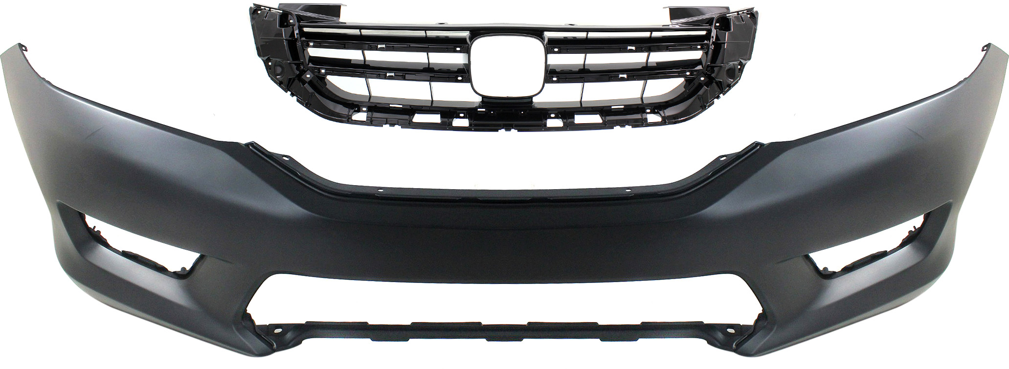 AM ACCORD 13-15 GRILLE 2 pc kit with Bumper Cover Exc. Hybrid Models Sedan CAPA SKU KIT 020418-30 Partslink HO1000288C HO1200215C OEM 04711T2AA90ZZ 71121T2FA11