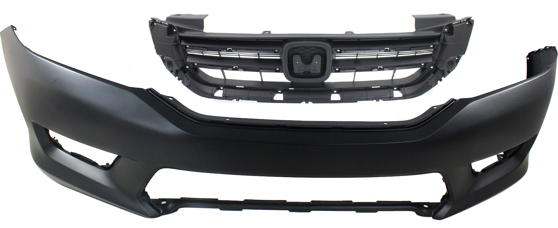 AM ACCORD 13-15 FRONT BUMPER COVER Primed 2 pc Kit with Grille Exc. Hybrid Models Sedan USA Built CAPA SKU KIT 020418-31 Partslink HO1000288C HO1200214C OEM 04711T2AA90ZZ 71121T2FA01