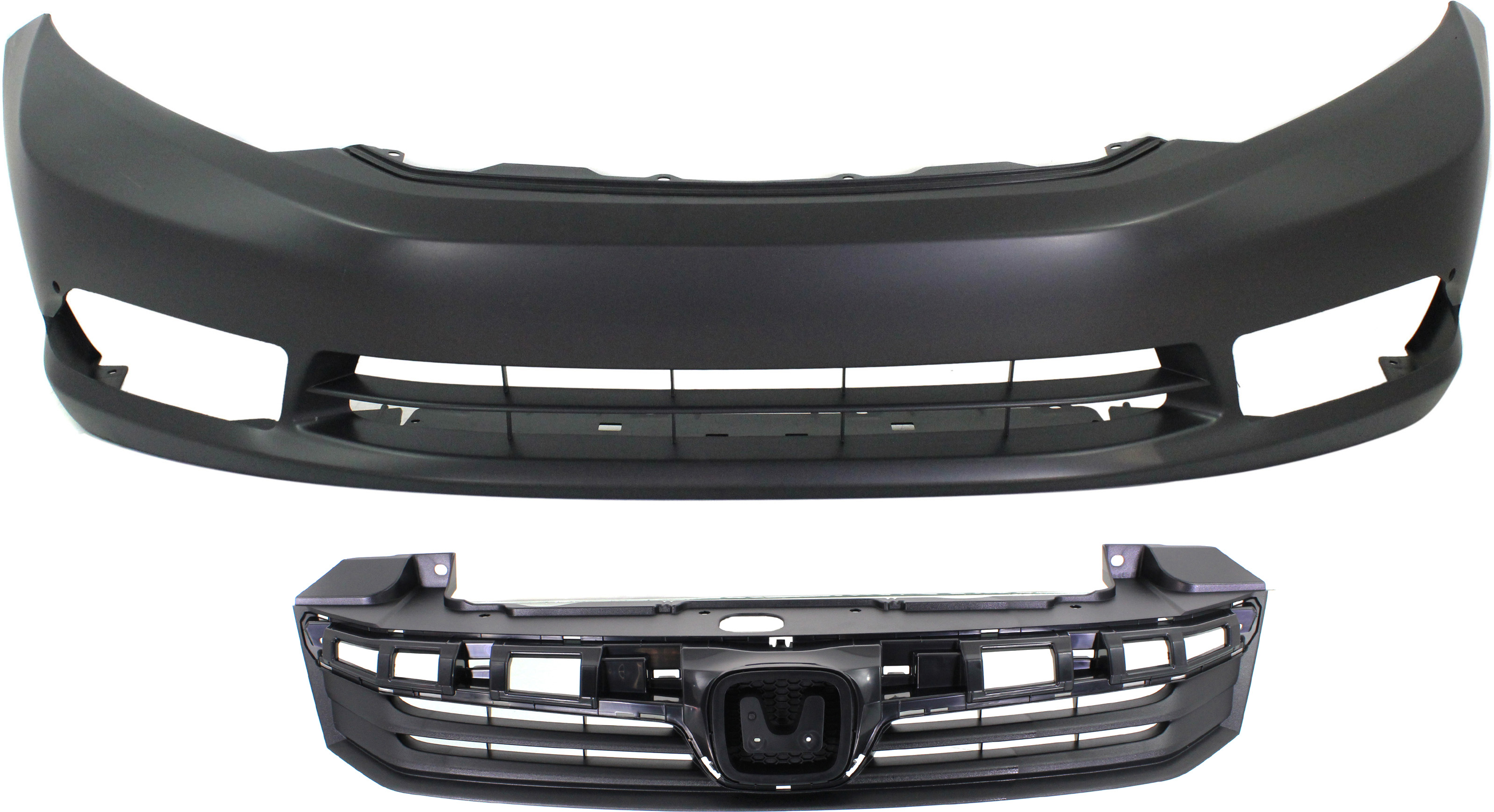 AM CIVIC 12-12 FRONT BUMPER COVER Primed 2 pc Kit with Grille Sedan CAPA SKU KIT 020418-59 Partslink HO1000281C HO1200206C OEM 04711TR3A80ZZ 71121TR0A01