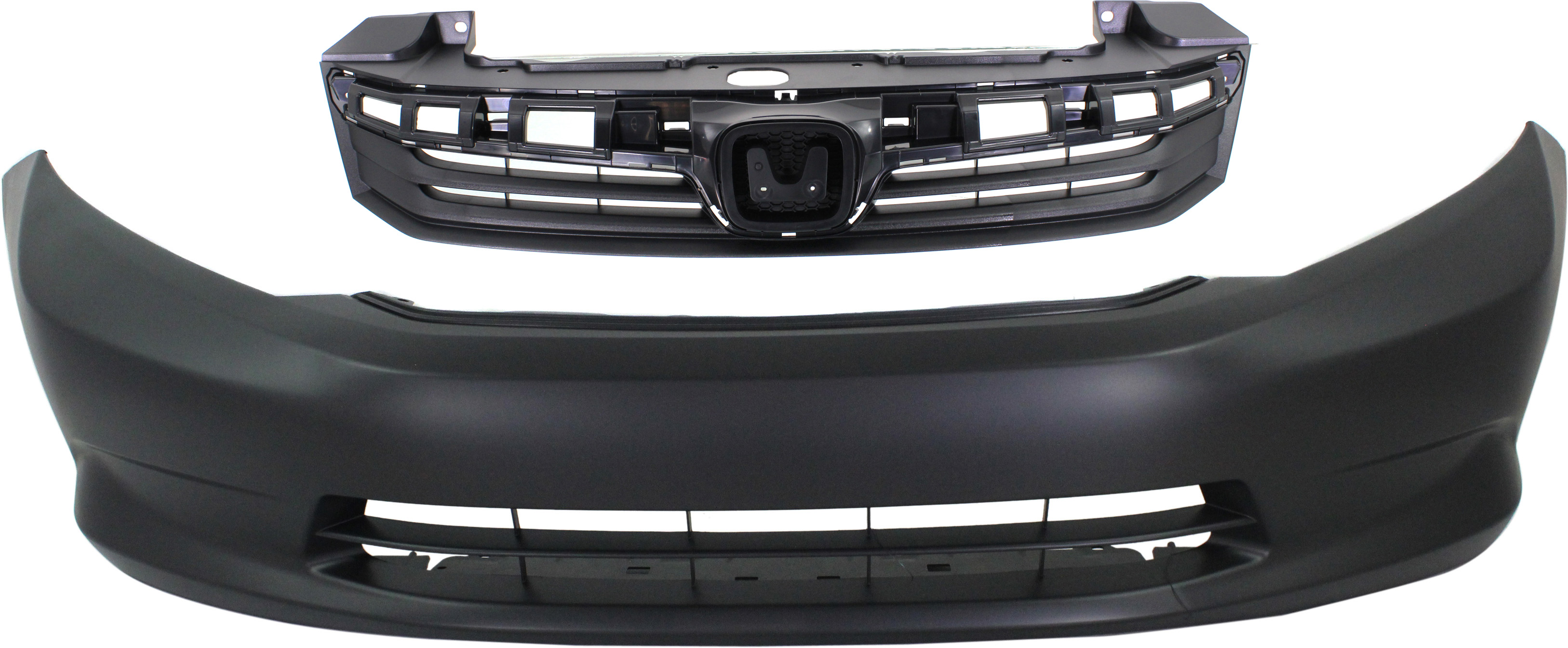 AM CIVIC 12-12 FRONT BUMPER COVER Primed 2 pc Kit with Grille Sedan CAPA SKU KIT 020418-60 Partslink HO1000280C HO1200206C OEM 04711TR3A90ZZ 71121TR0A01
