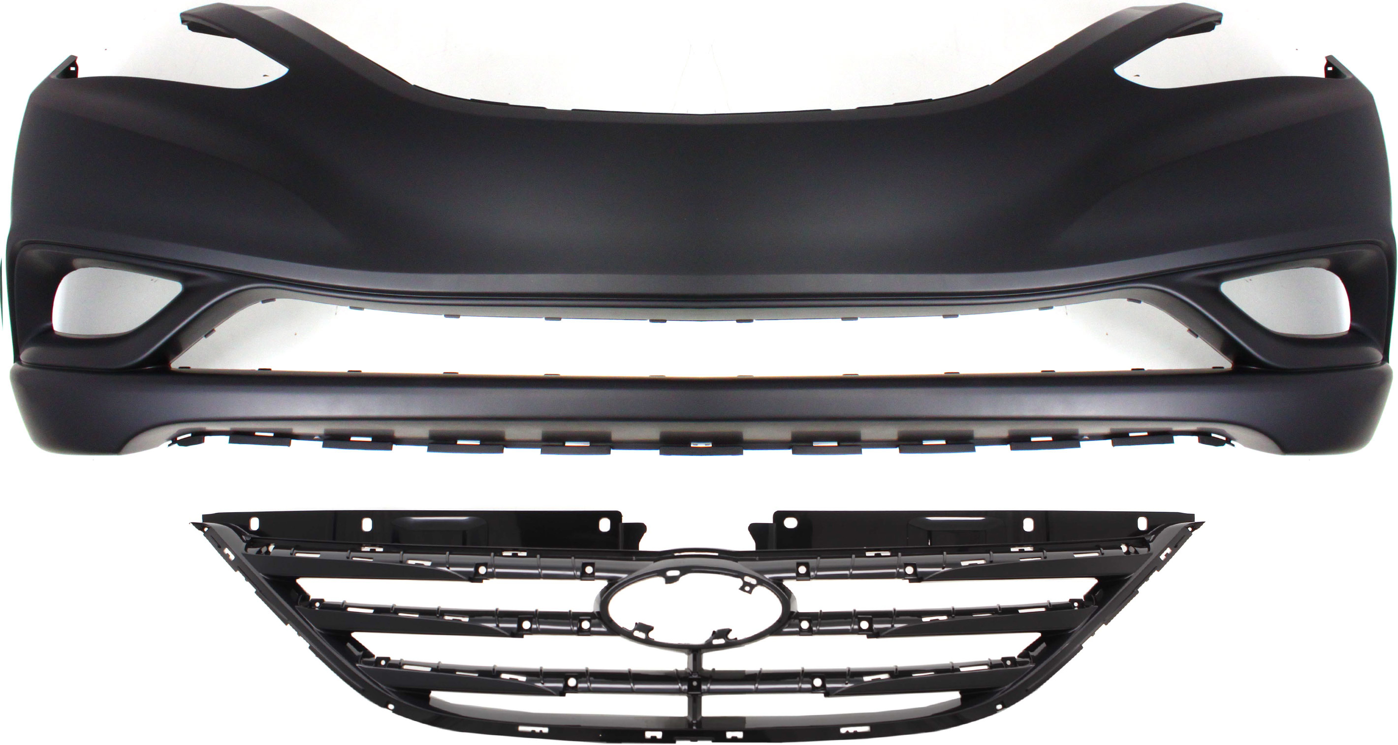 AM SONATA 11-13 GRILLE 2 pc Kit w Type 2 Main Grille with Bumper Cover SKU KIT 020418-80 Partslink HY1200192 HY1000183 OEM 863513Q800-865113Q000
