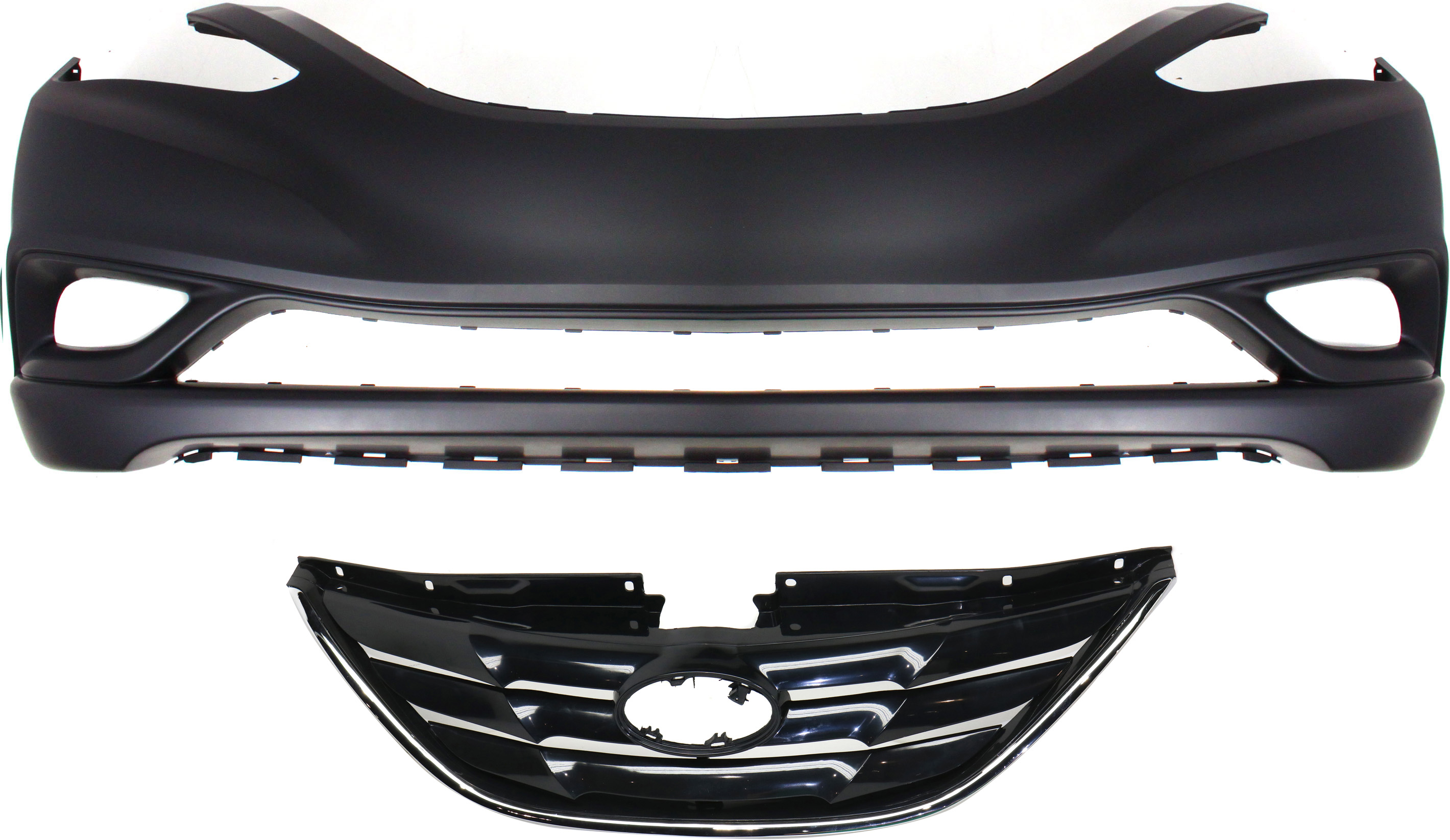 AM SONATA 11-13 GRILLE 2 pc kit with Bumper Cover Exc. Hybrid Models Sedan SKU KIT 020418-81 Partslink HY1200162 HY1000183 OEM 863503S000-865113Q000