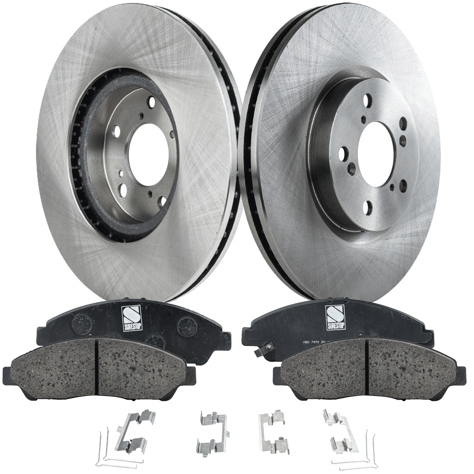 AM MDX 07-13 RLX 14-20 FRONT BRAKE DISC AND PAD KIT 4 pc kit SKU KIT 020421-03-41 OEM 45251STXA00-45251STXH01-45022S