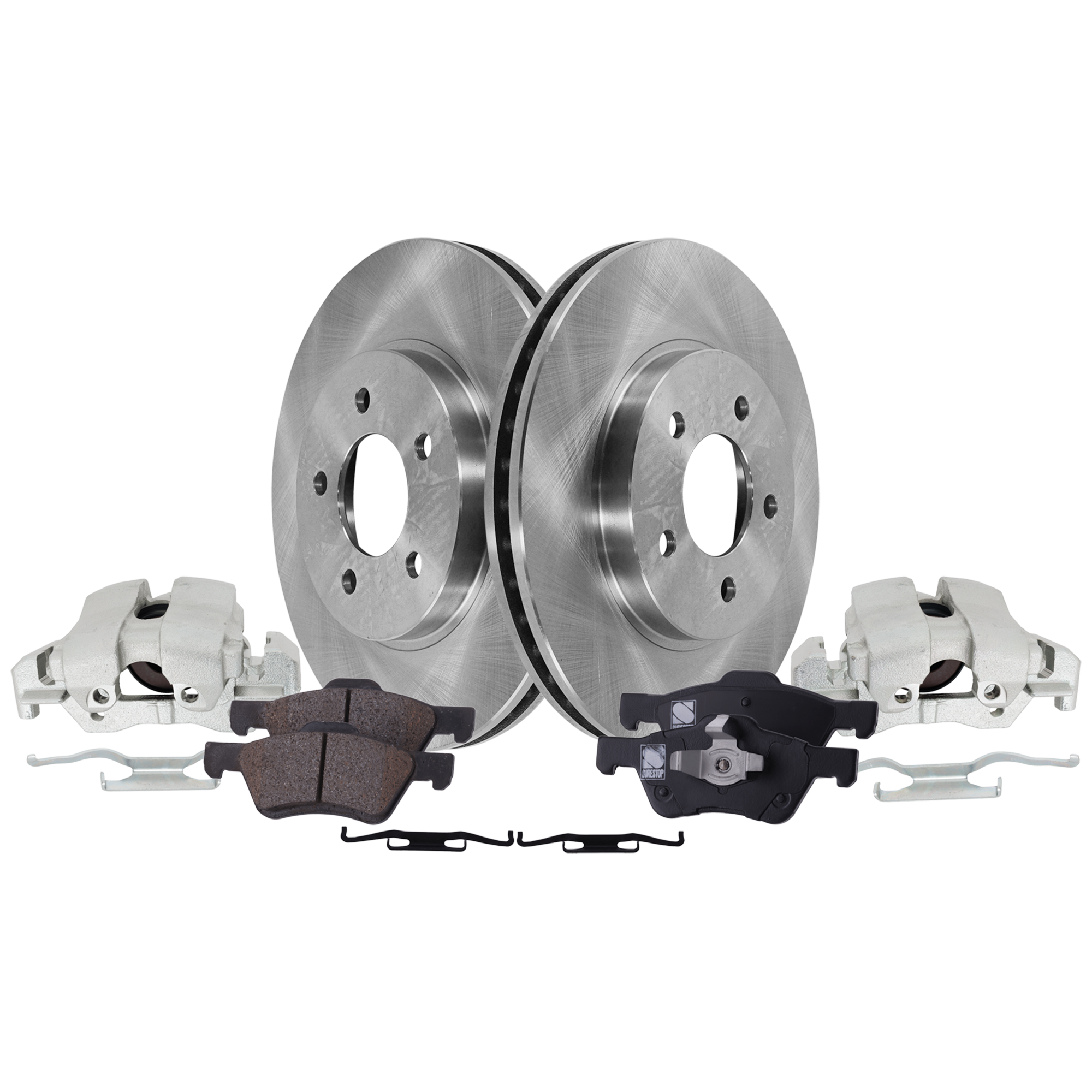 AM ESCAPE 11-11 MARINER 11-11 FRONT BRAKE KIT WITH CALIPERS 2 Wheel Set Includes 2 Brake Caliper 2 Brake Disc and 1 Brake Pad Set Plain Surface 5 Lugs Cast Iron Ceramic SKU KIT 020525-11 OEM 5L8Z1125AA 5U2Z1V125AB 3L8Z200