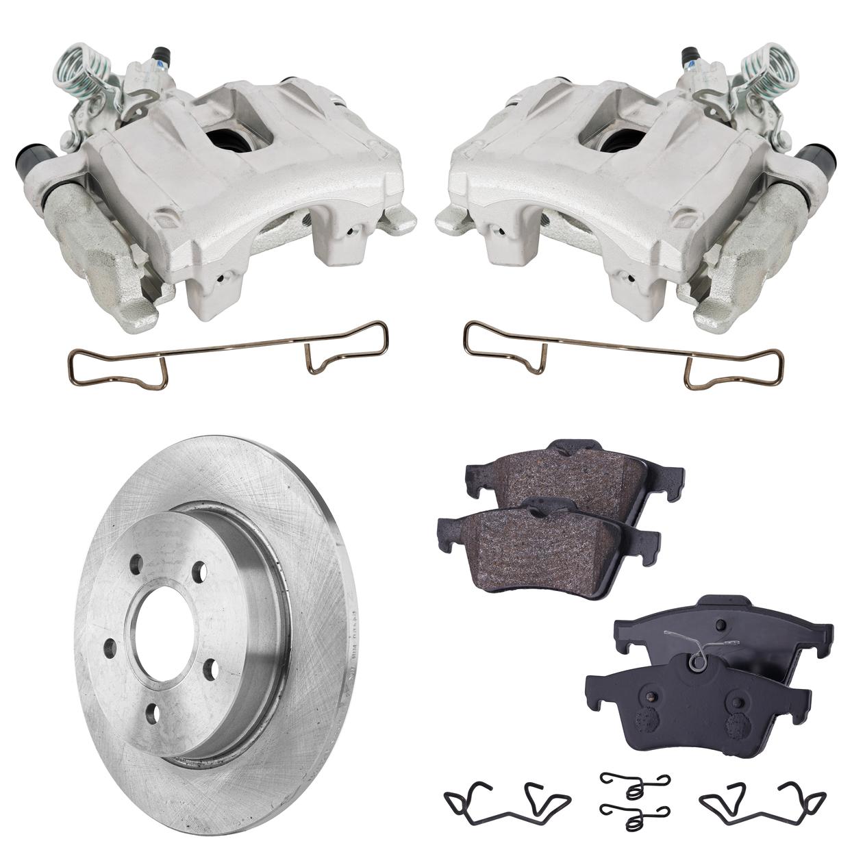 AM FOCUS 13-14 REAR BRAKE KIT WITH CALIPERS 2 Wheel Set Includes 2 Brake Caliper 2 Brake Disc and 1 Brake Pad Set SKU KIT 020525-16 OEM 42280-54182-850286-901068-6005
